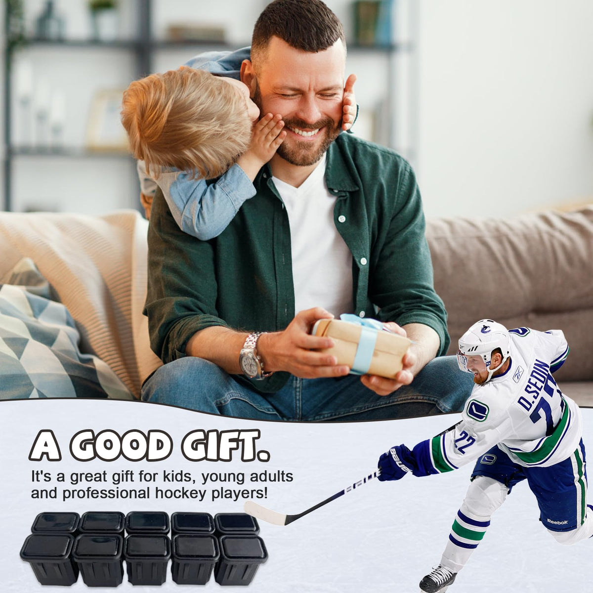 Pcmursal 10 Pieces Hockey Stick End Plugs – Large Butt End Caps for Durable Protection