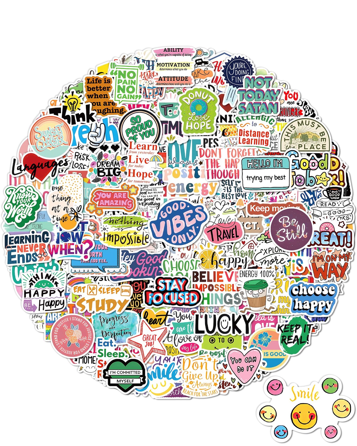 pcnearty 300 Pcs Cute Kids Stickers – Waterproof Vinyl Pack for Bottles & Laptops