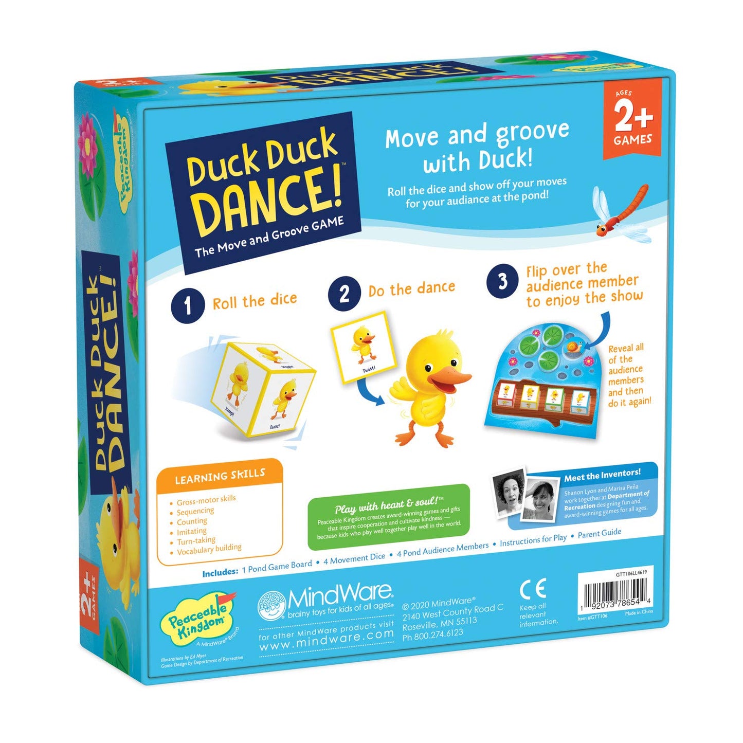 Peaceable Kingdom Duck Duck Dance – Toddler Movement Board Game