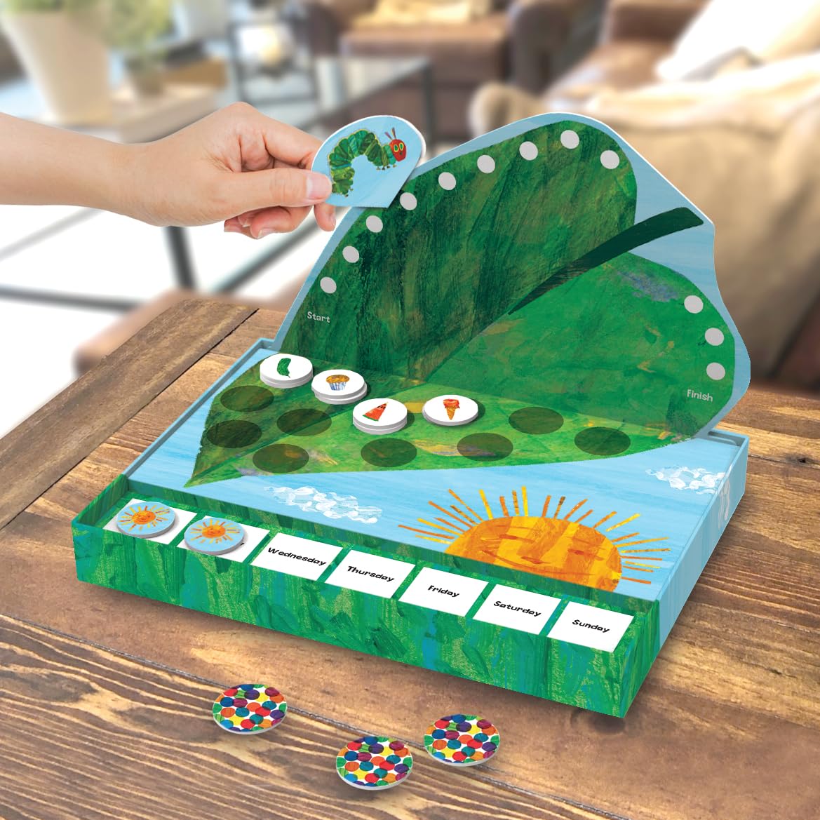 Peaceable Kingdom World of Eric Carle: The Very Hungry Caterpillar Snack Match Game – Cooperative Memory for Kids 4+ (2–6 Players)