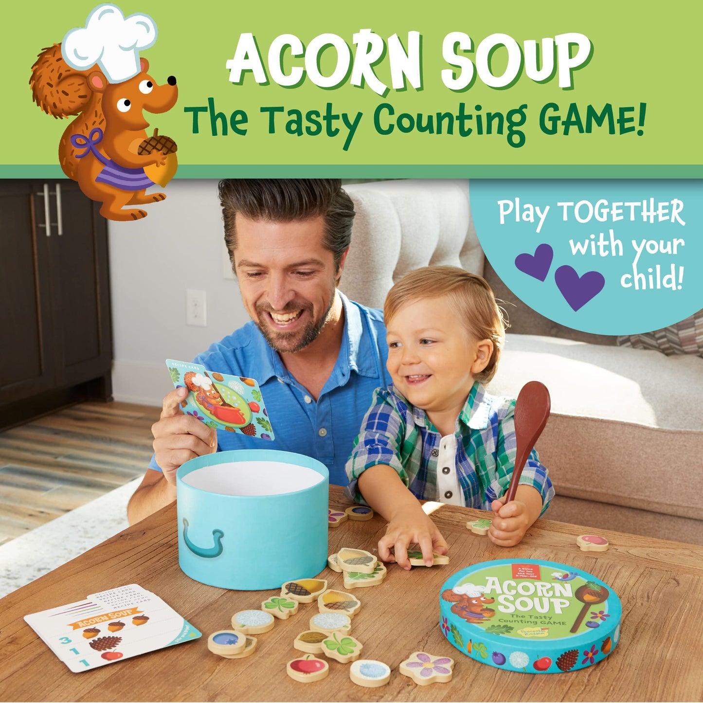 Peaceable Kingdom Acorn Soup – Cooperative Toddler Game for Ages 2–4