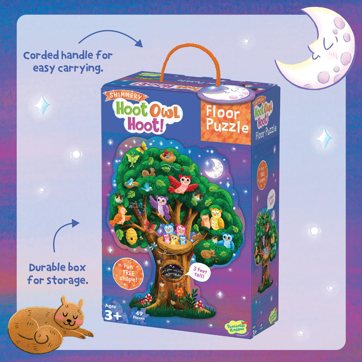 Peaceable Kingdom Hoot Owl Floor Puzzle – Giant Floor Puzzle for Kids Ages 5+ & Classrooms