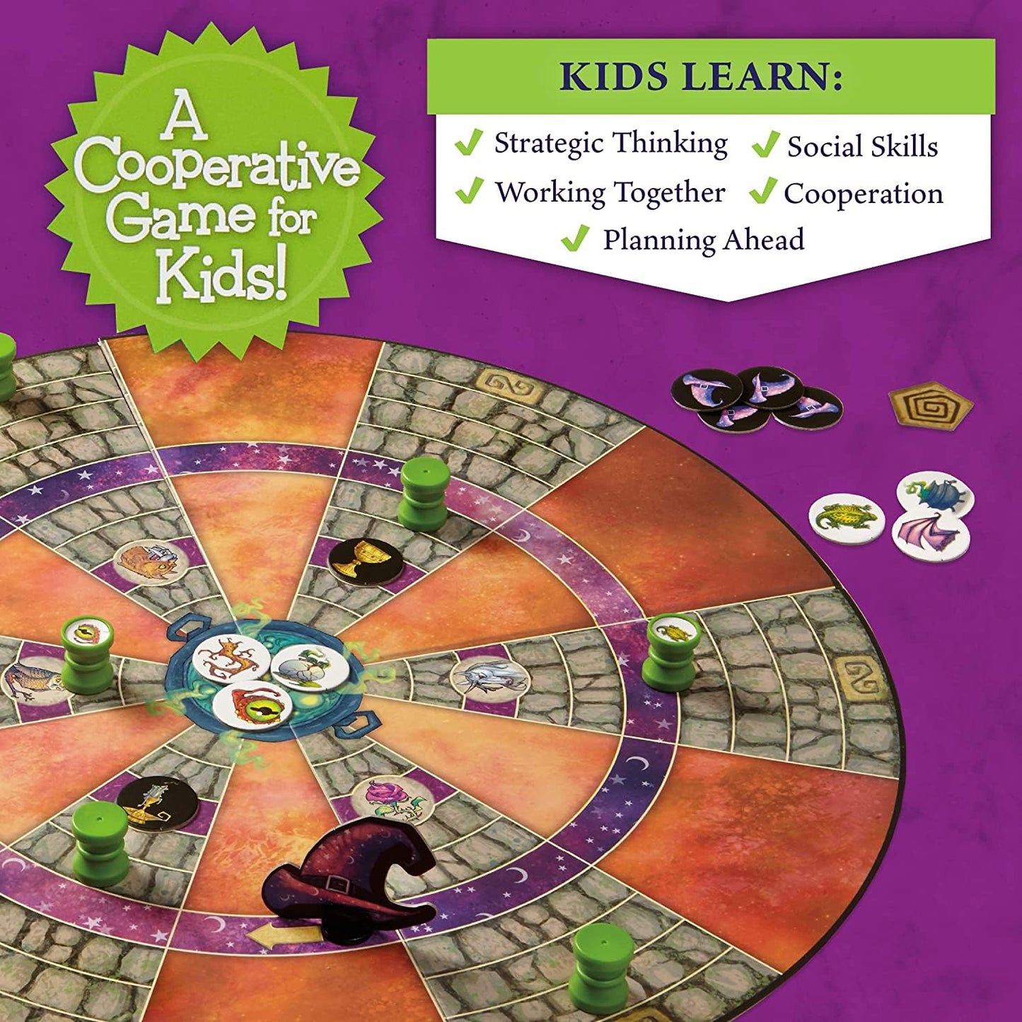 Peaceable Kingdom Cauldron Quest: Cooperative Potions & Spells Game for Kids