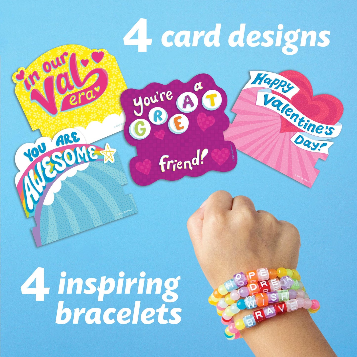 Peaceable Kingdom Valentines Box for Kids | Classroom Valentines Cards & Friendship Bracelets