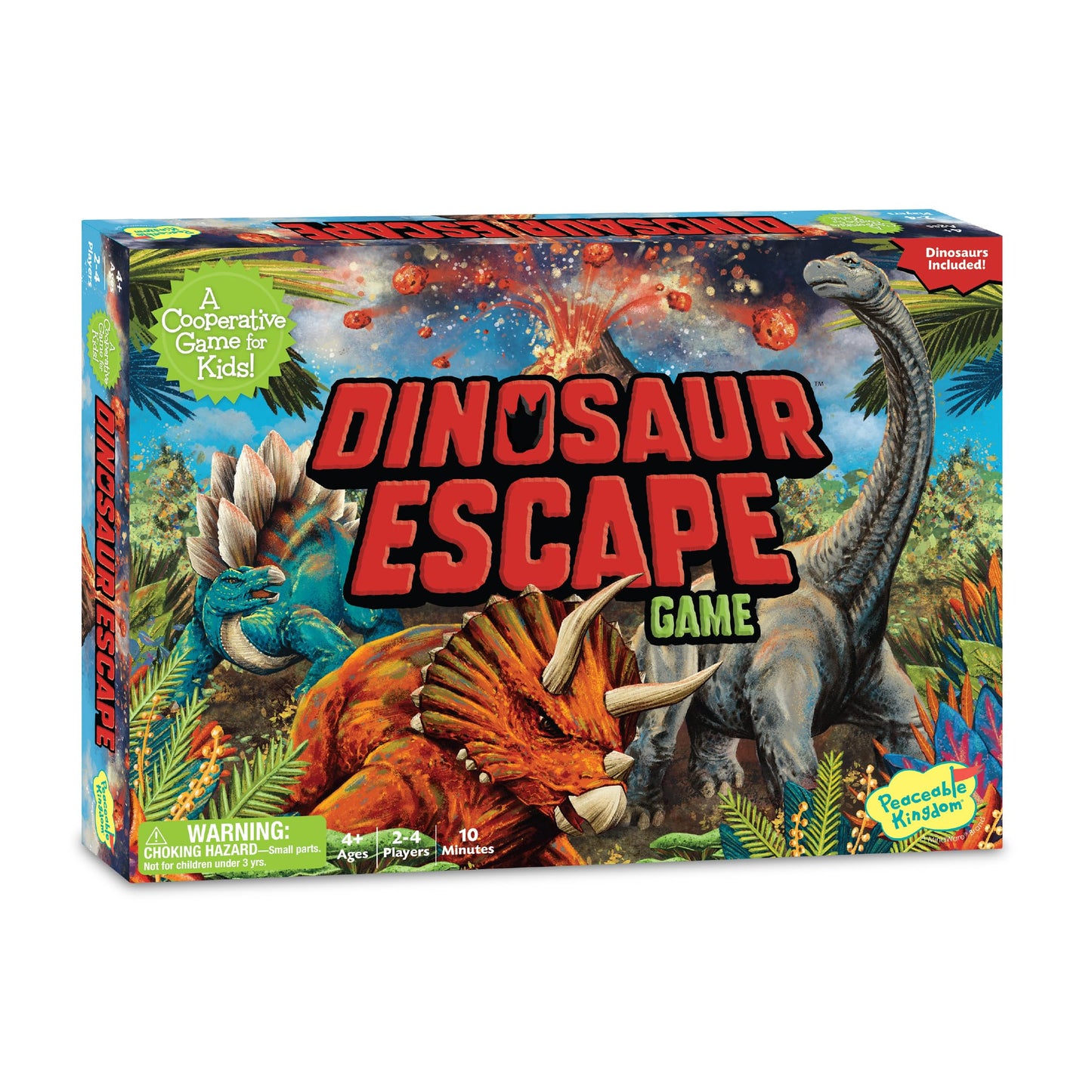 Peaceable Kingdom Dinosaur Escape: Cooperative Memory Game for 2–4 Players, Ages 4+
