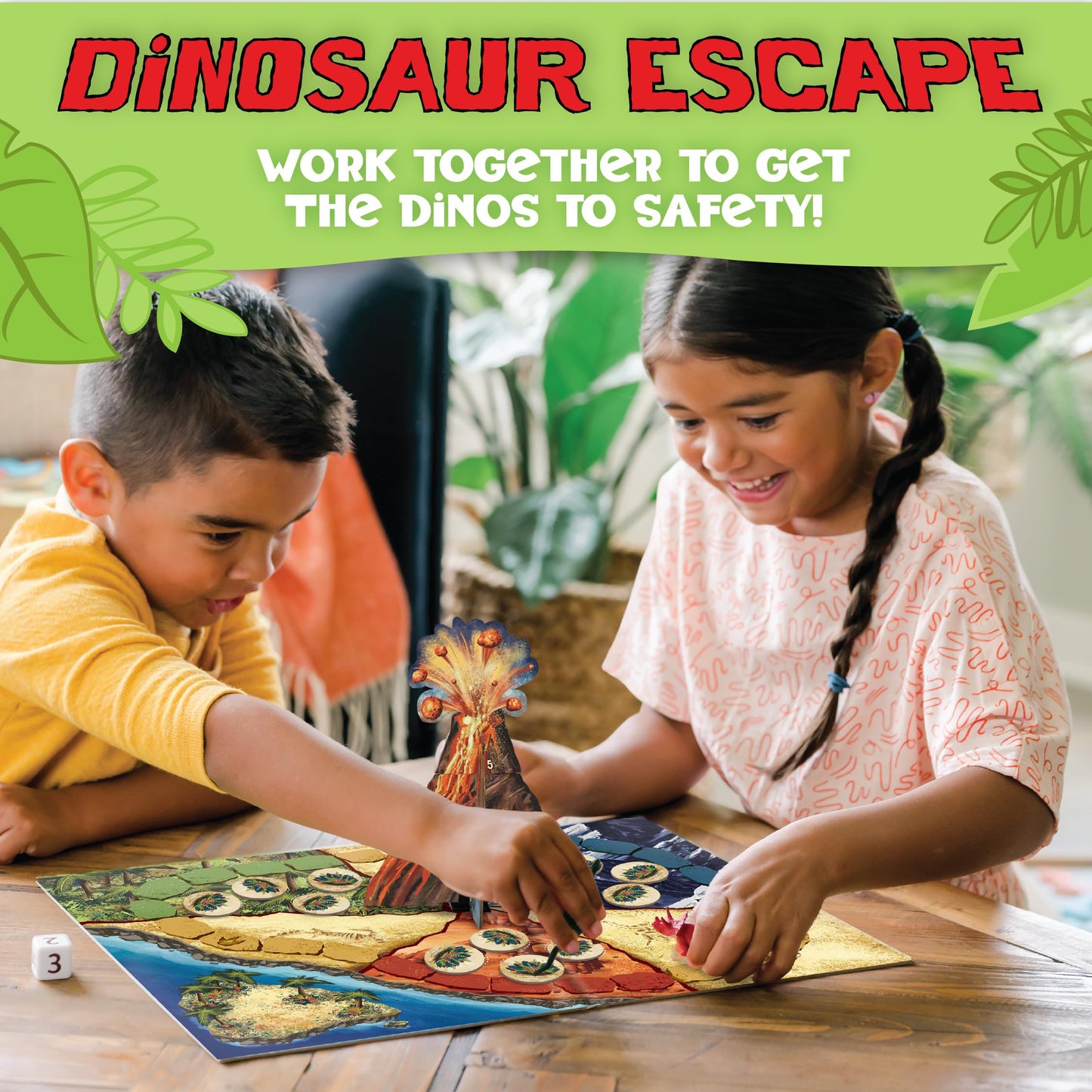 Peaceable Kingdom Dinosaur Escape: Cooperative Memory Game for 2–4 Players, Ages 4+