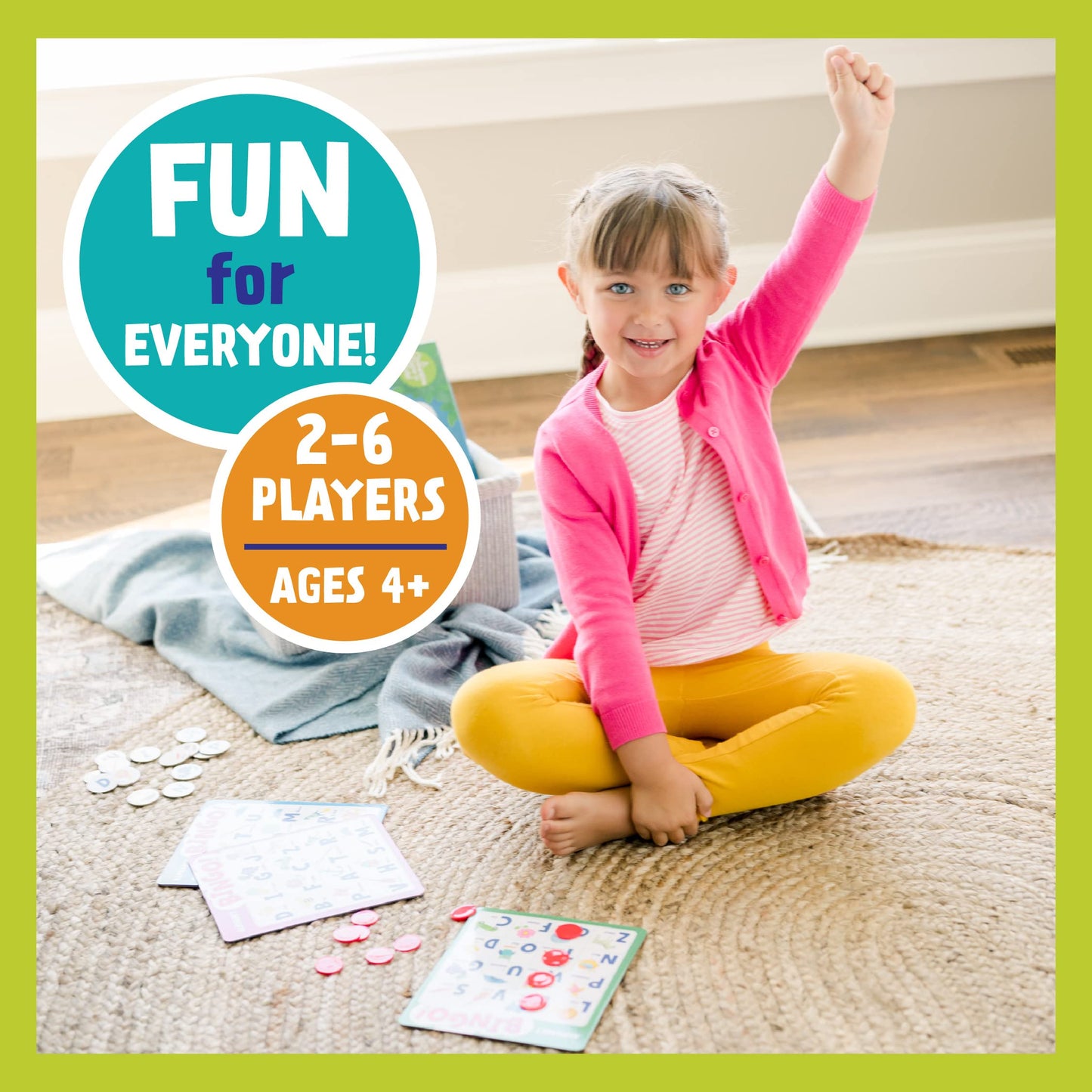 Peaceable Kingdom Alphabet Bingo! – Letter Learning Board Game for 2–6 Players, Ages 4+