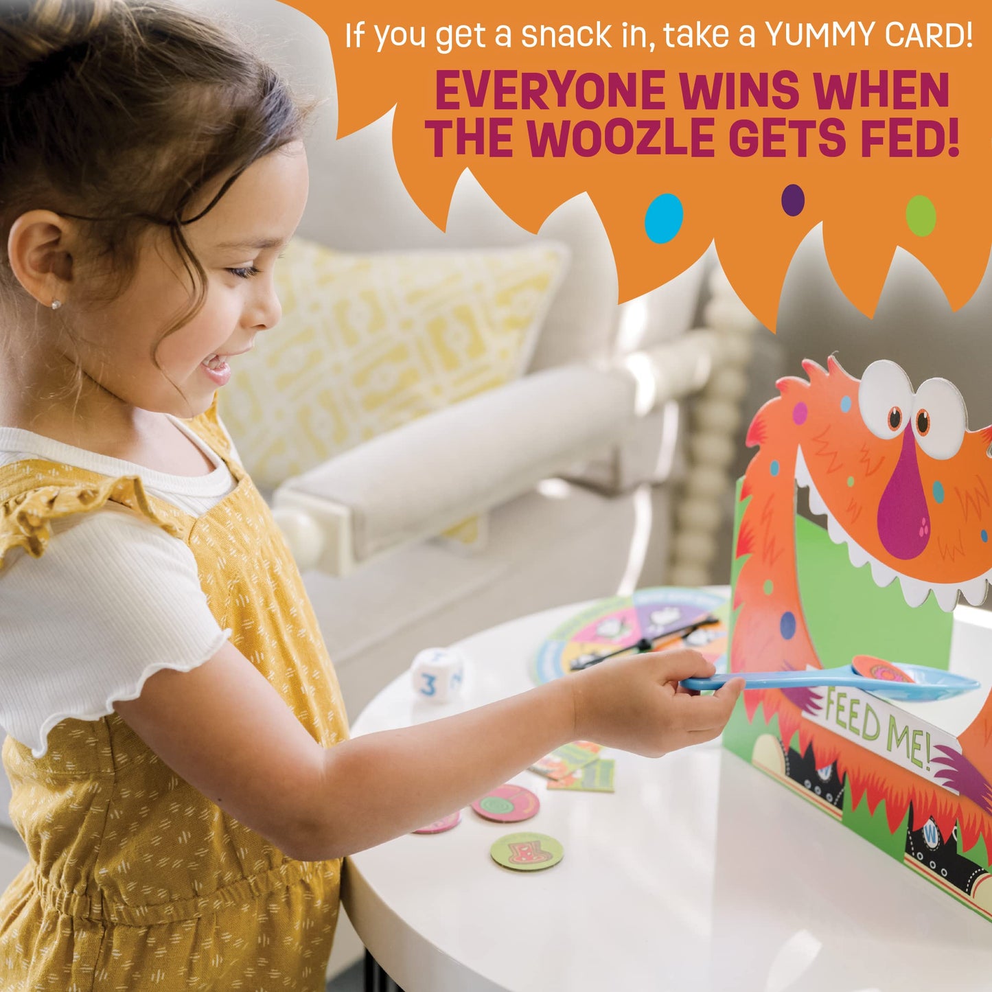 Peaceable Kingdom Feed The Woozle Cooperative Game for 2–5 Kids (Ages 3+)