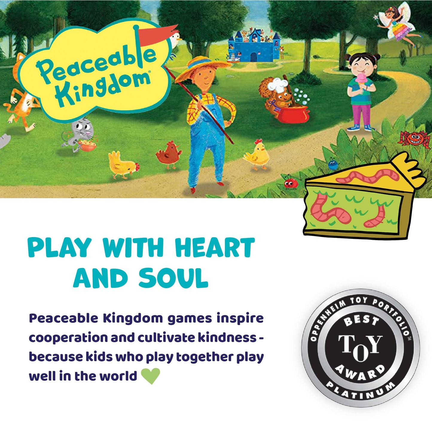 Peaceable Kingdom Feed The Woozle Cooperative Game for 2–5 Kids (Ages 3+)