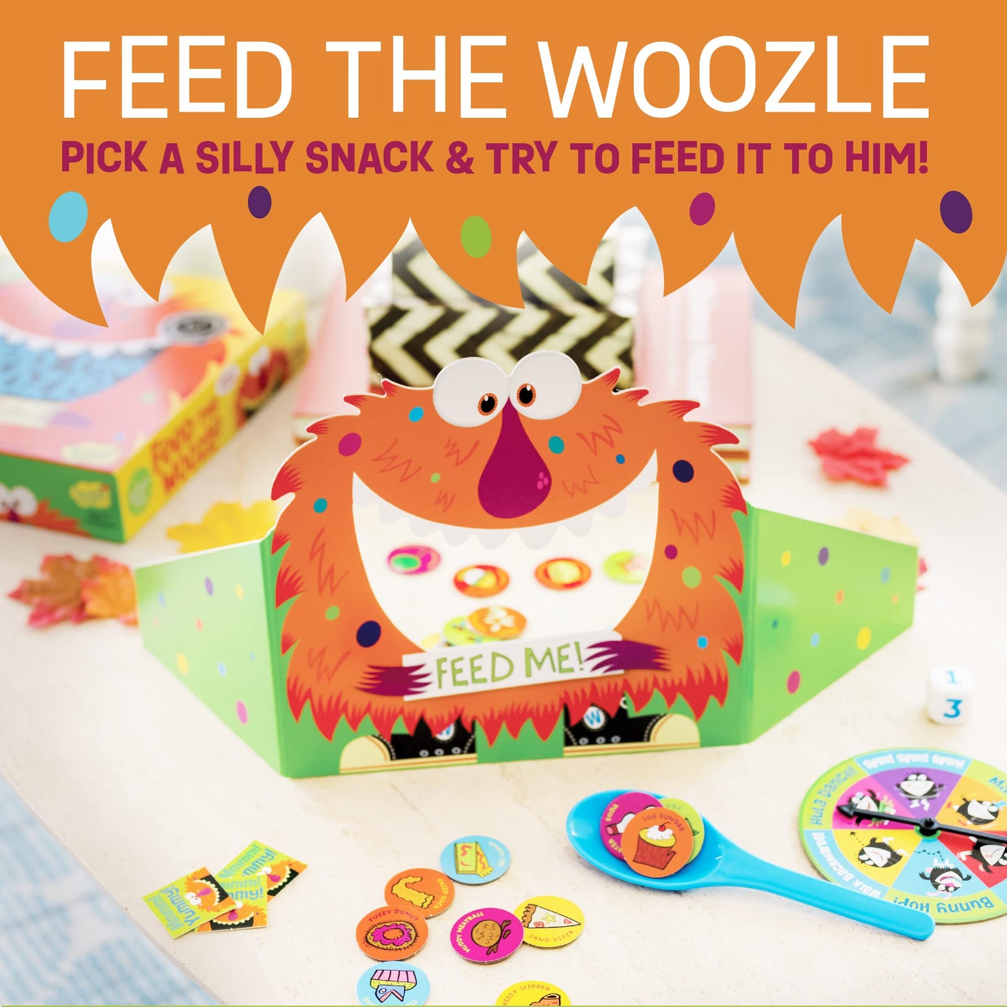 Peaceable Kingdom Feed The Woozle Cooperative Game for 2–5 Kids (Ages 3+)