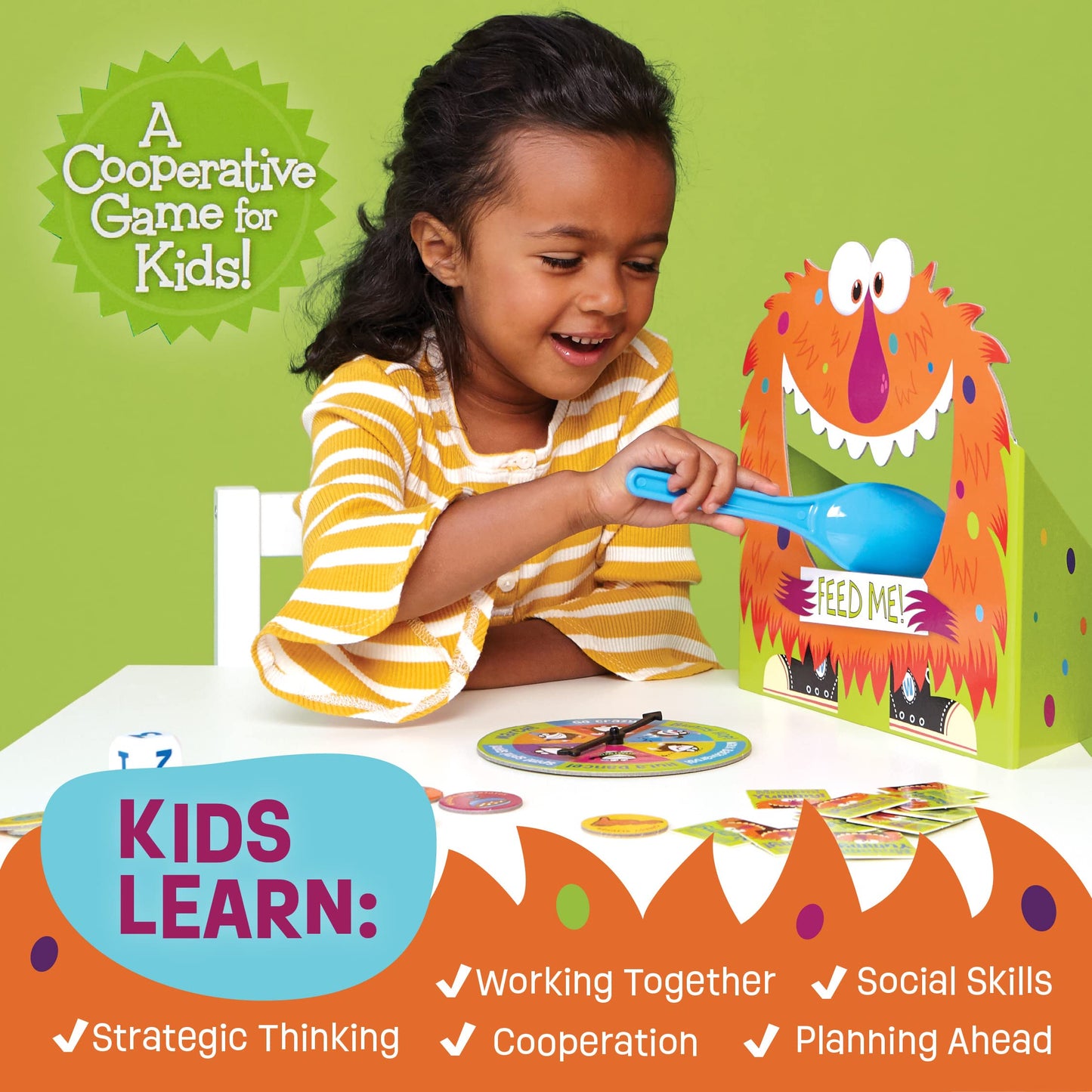 Peaceable Kingdom Feed The Woozle Cooperative Game for 2–5 Kids (Ages 3+)