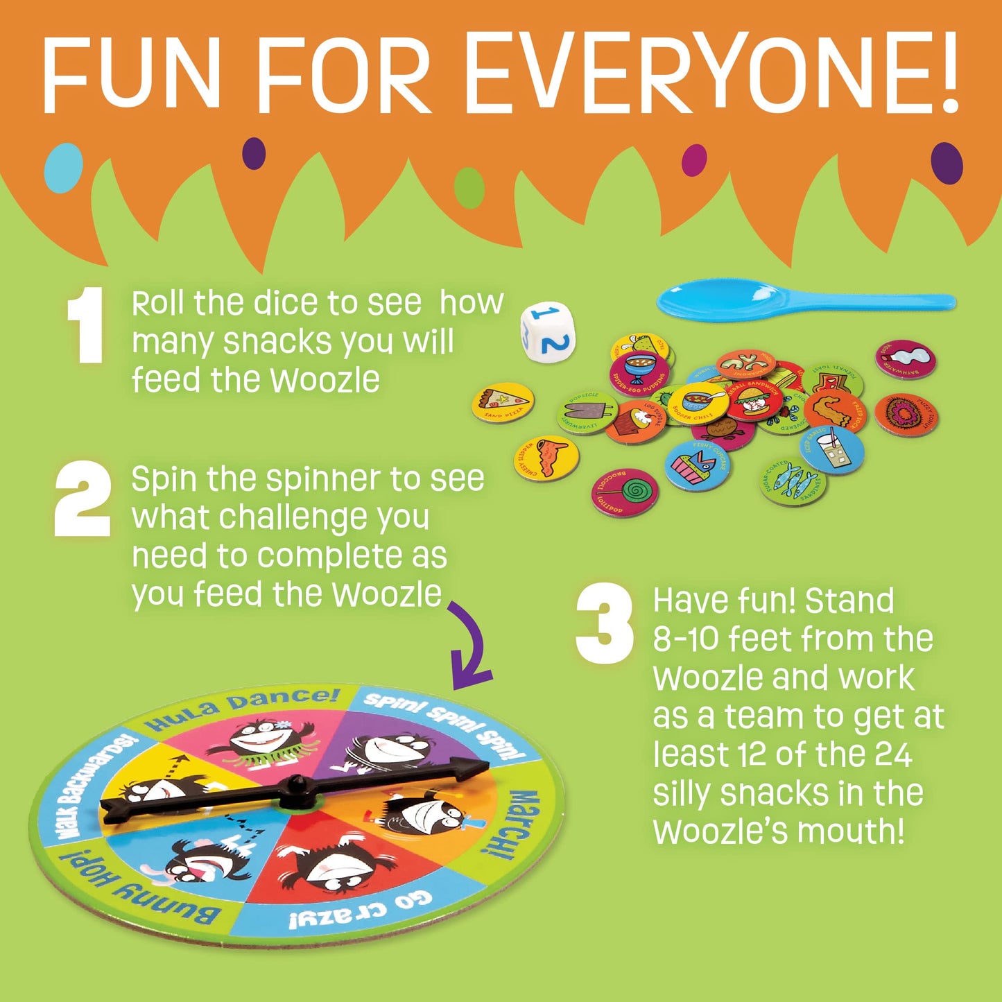 Peaceable Kingdom Feed The Woozle Cooperative Game for 2–5 Kids (Ages 3+)