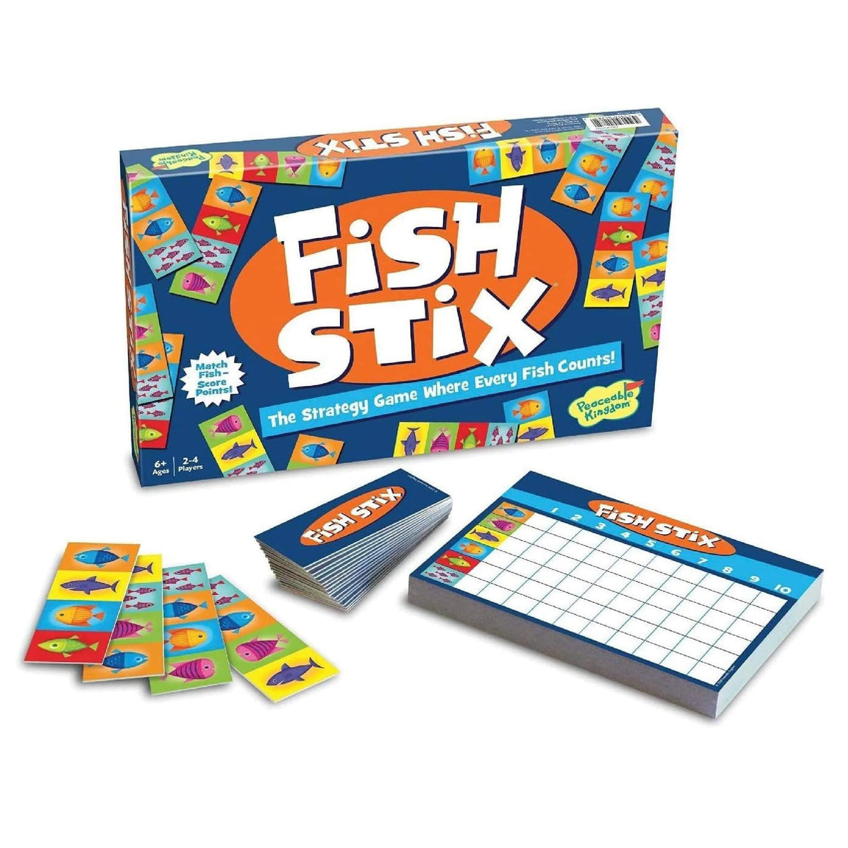 Peaceable Kingdom Fish Stix – Award-Winning Family Board Game for 2-4 Players (Ages 6+)