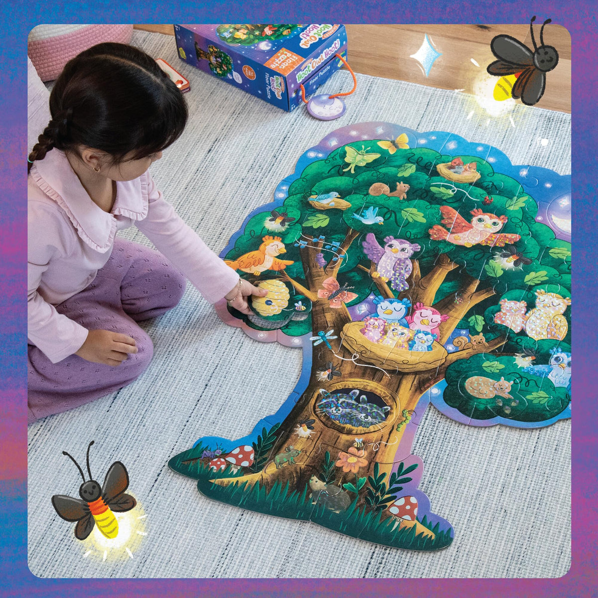 Peaceable Kingdom Hoot Owl Floor Puzzle – Giant Floor Puzzle for Kids Ages 5+ & Classrooms