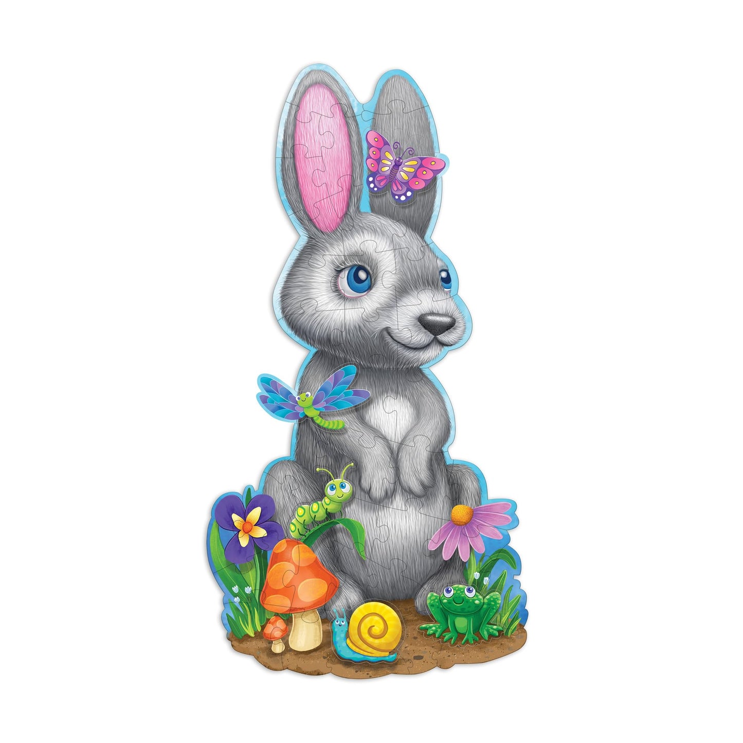 Peaceable Kingdom Shimmery Bunny Floor Puzzle – 41 Pieces, 3 ft x 2 ft, Ages 3+