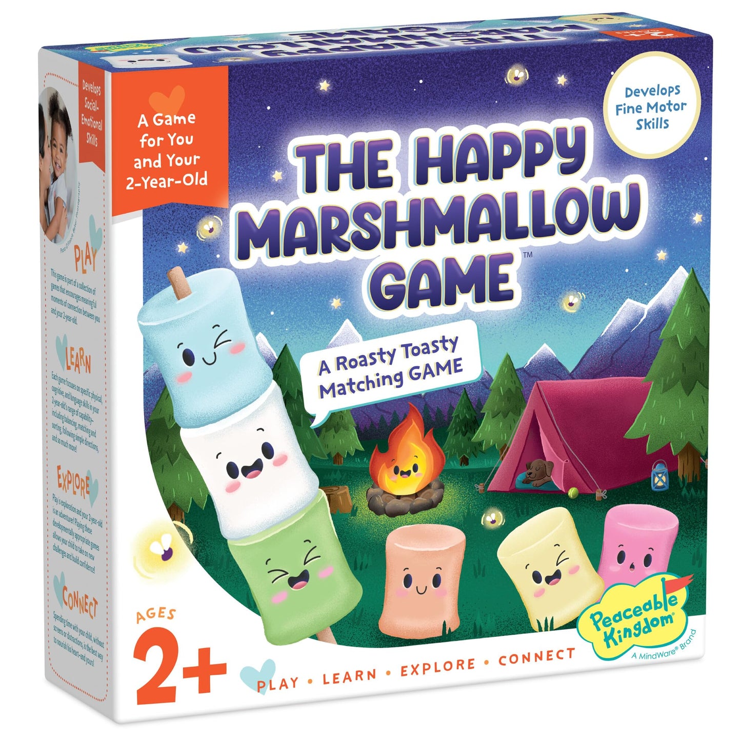 Peaceable Kingdom Happy Marshmallow Toddler Game – Fine Motor Skills & Color Matching for Ages 2+