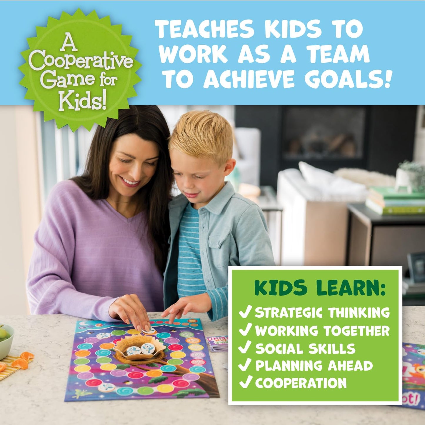 Peaceable Kingdom Hoot Owl Hoot - Cooperative Matching Game for Kids