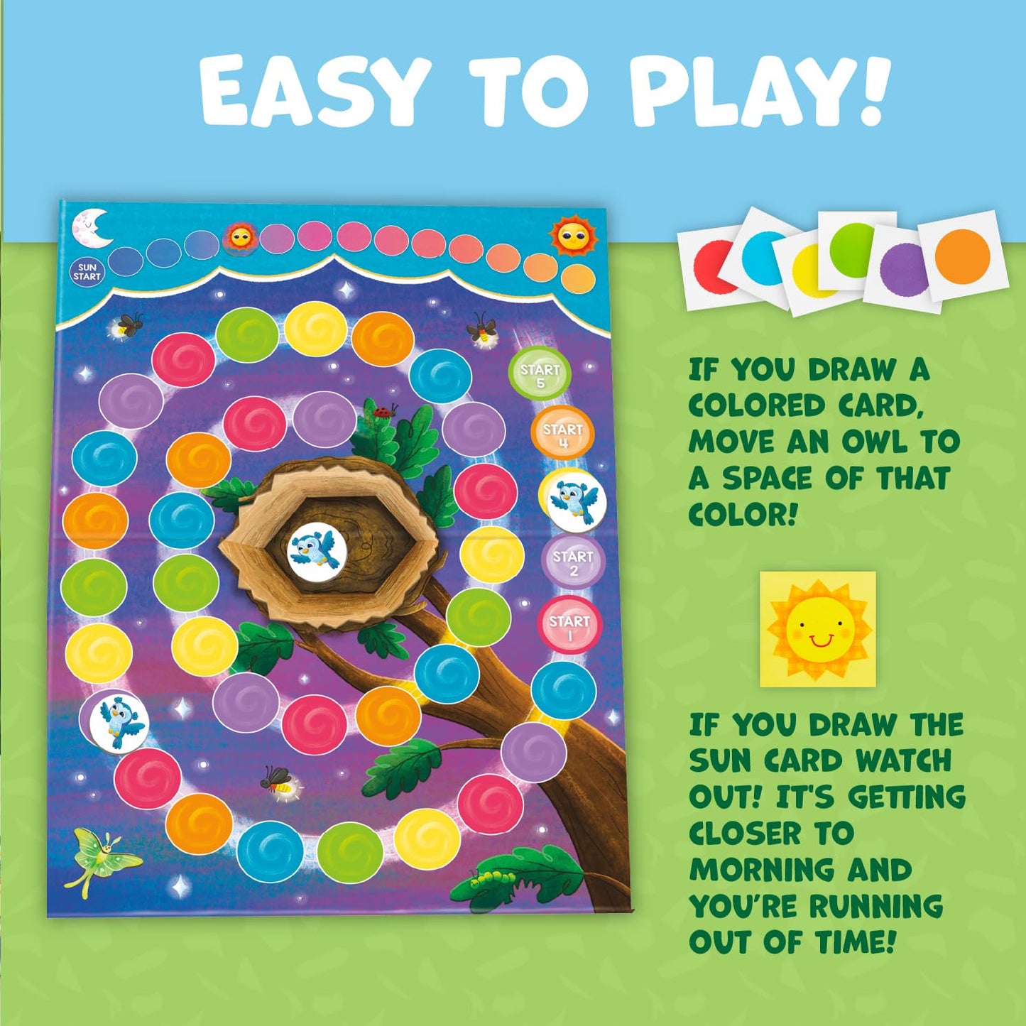 Peaceable Kingdom Hoot Owl Hoot - Cooperative Matching Game for Kids