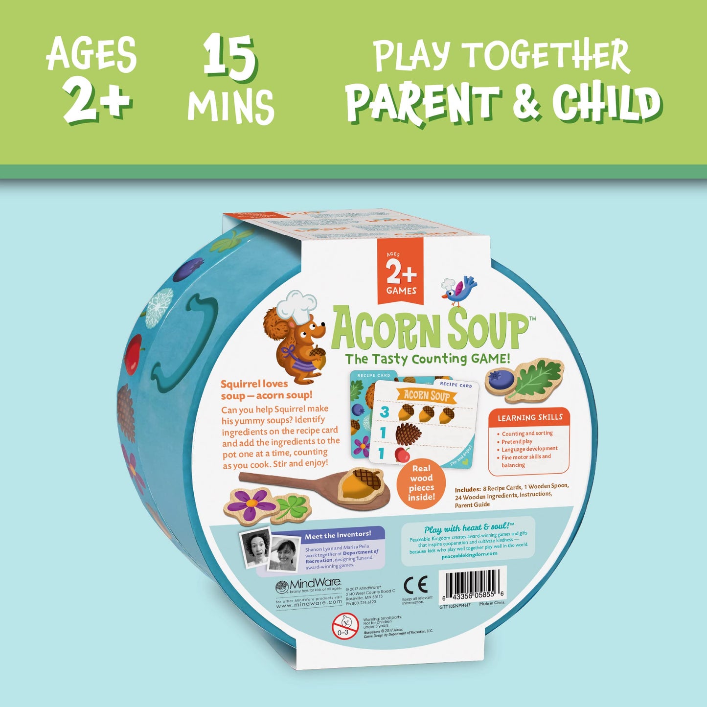 Peaceable Kingdom Acorn Soup – Cooperative Toddler Game for Ages 2–4