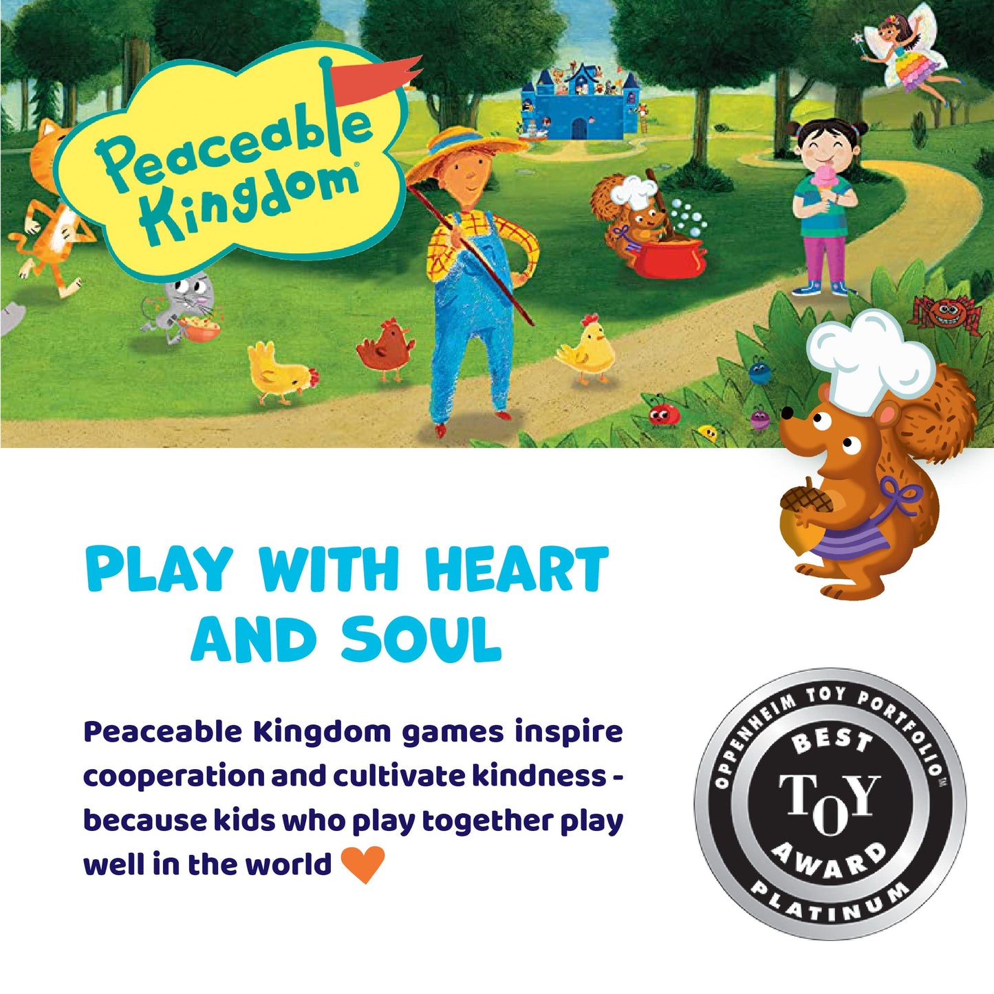 Peaceable Kingdom Acorn Soup – Cooperative Toddler Game for Ages 2–4