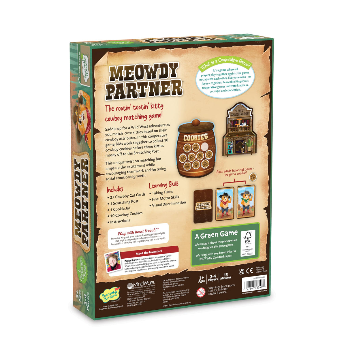 Peaceable Kingdom Meowdy Partner Cooperative Matching Game | Preschool Memory & Team Play (Ages 3–5)