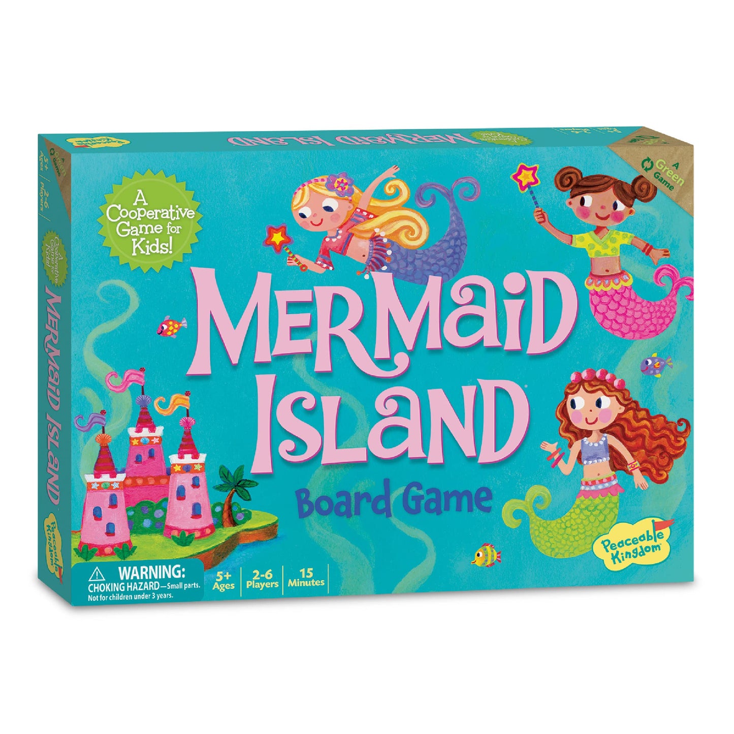 Peaceable Kingdom Mermaid Island — Cooperative Board Game for 2-6 Players, Ages 5+
