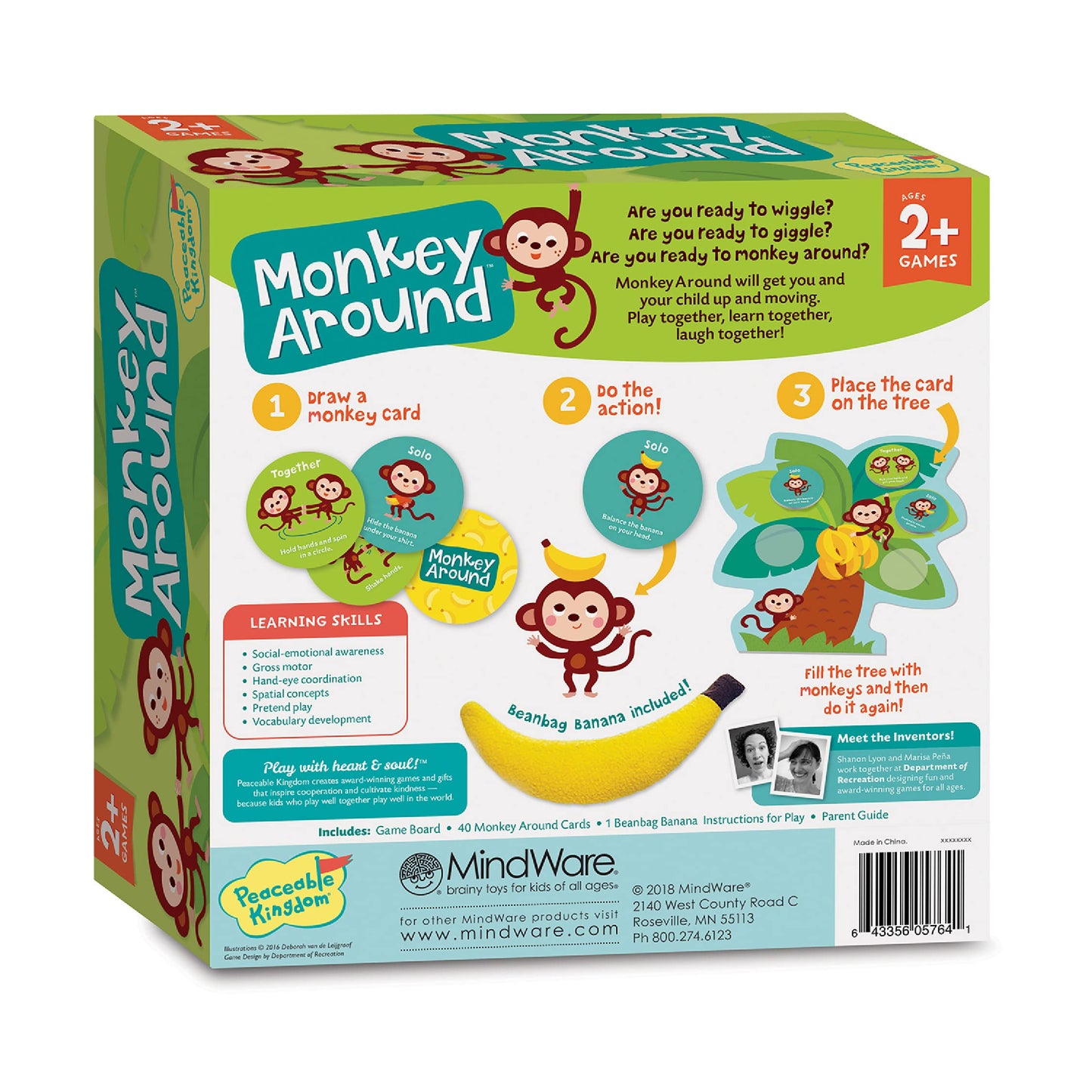 Peaceable Kingdom Monkey Around — First Game for Toddlers (Ages 2+)
