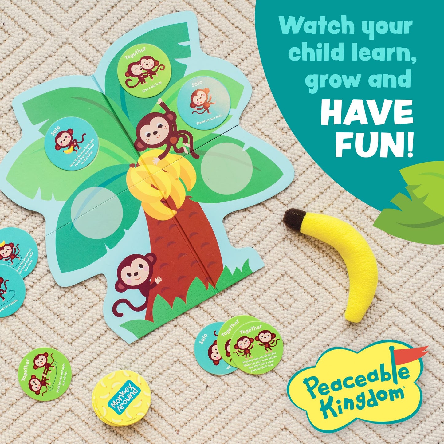 Peaceable Kingdom Monkey Around — First Game for Toddlers (Ages 2+)