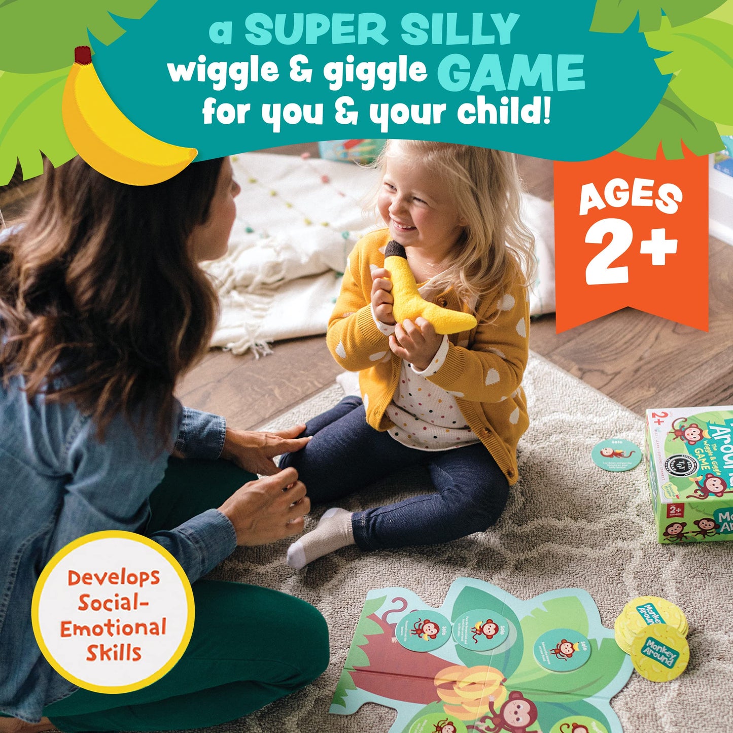 Peaceable Kingdom Monkey Around — First Game for Toddlers (Ages 2+)