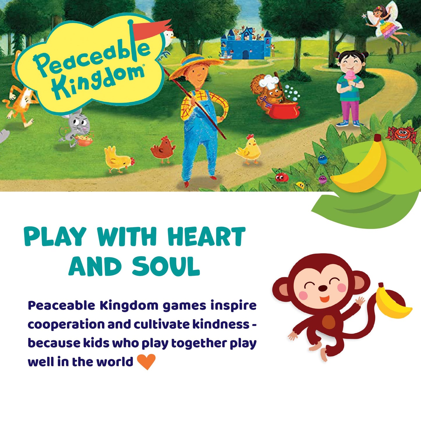 Peaceable Kingdom Monkey Around — First Game for Toddlers (Ages 2+)