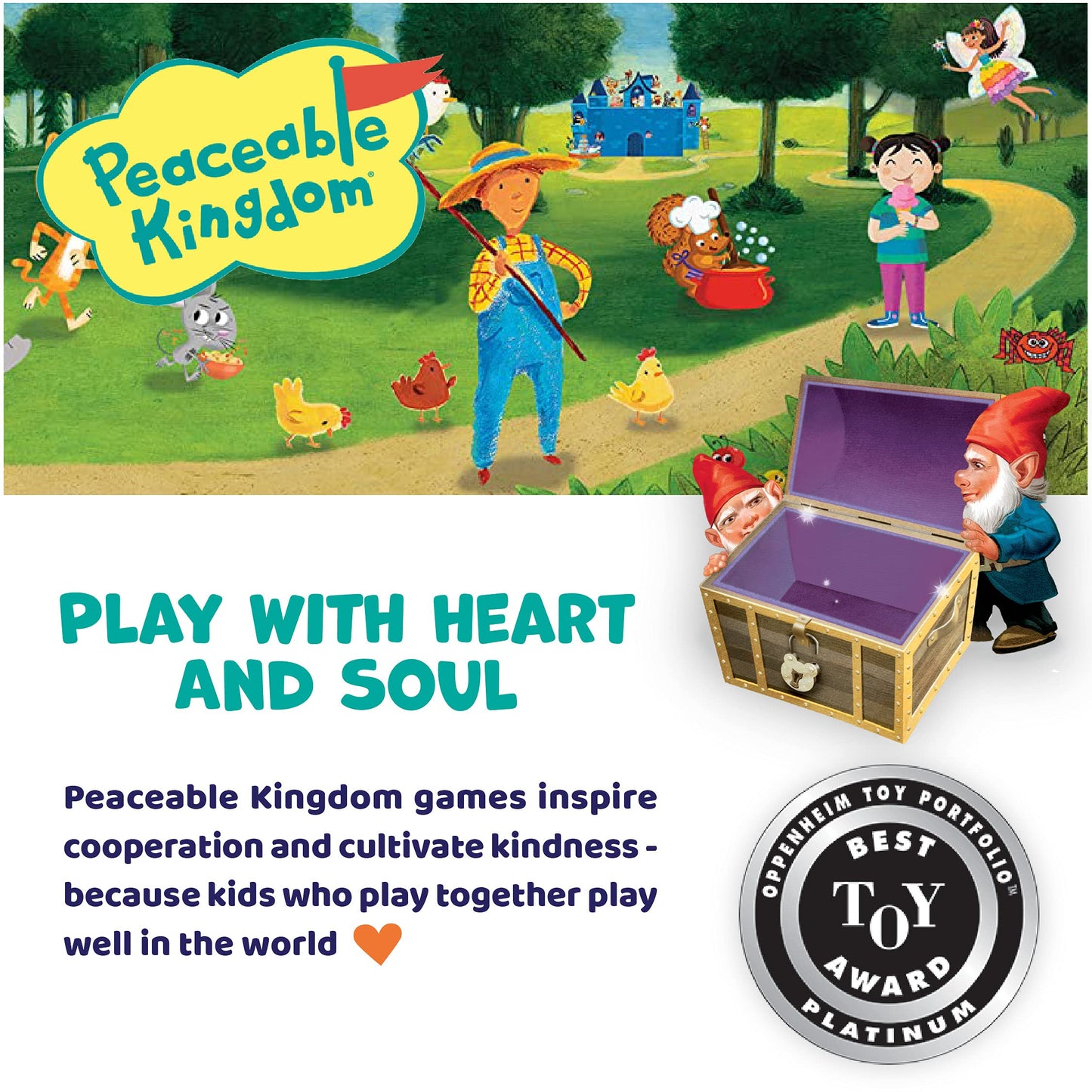 Peaceable Kingdom Gnomes at Night — Cooperative Maze Game (Ages 6+)