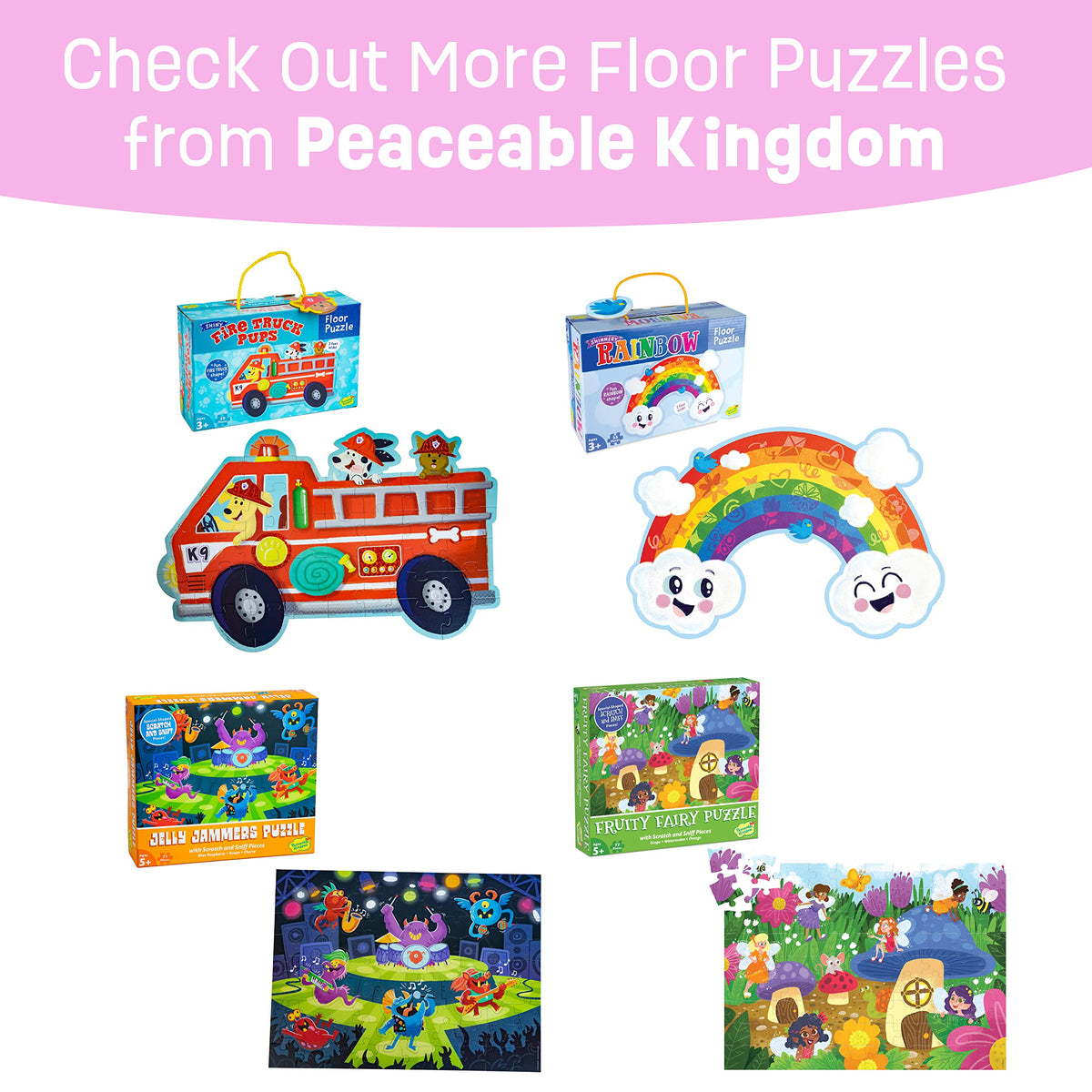 Peaceable Kingdom Shimmery Mermaid Floor Puzzle – 41 Large Pieces, 3ft x 2.5ft