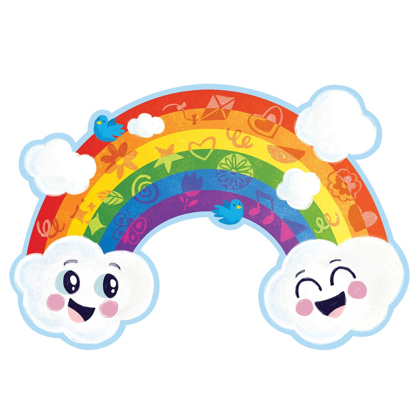 Peaceable Kingdom Shimmery Rainbow Floor Puzzle – 35-Piece Giant Floor Puzzle