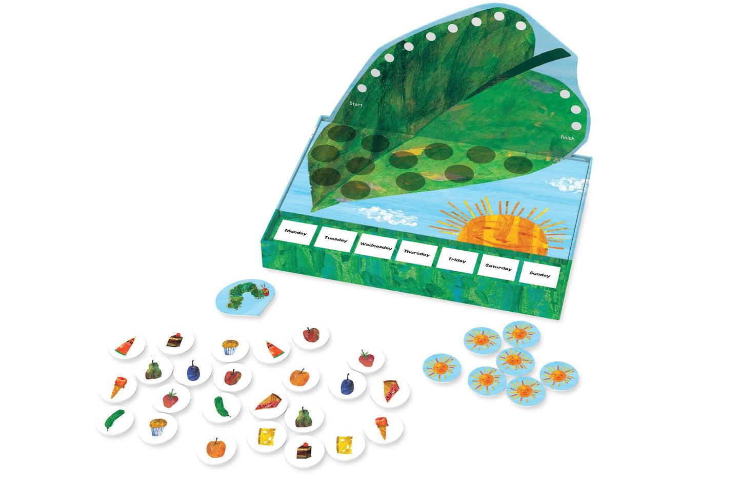 Peaceable Kingdom World of Eric Carle: The Very Hungry Caterpillar Snack Match Game – Cooperative Memory for Kids 4+ (2–6 Players)