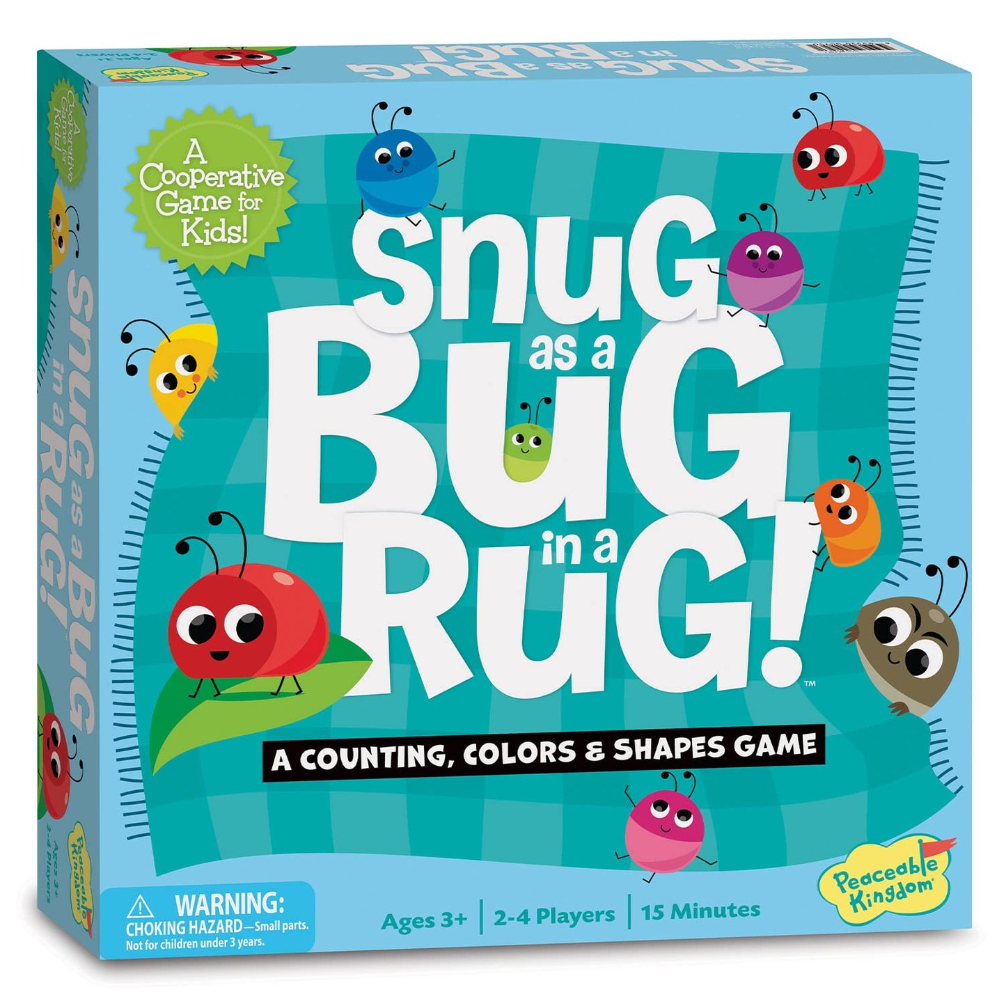 Peaceable Kingdom Snug as a Bug in a Rug — Award-Winning Cooperative Preschool Skills Builder Game for 2 to 4 Players (Ages 3+)