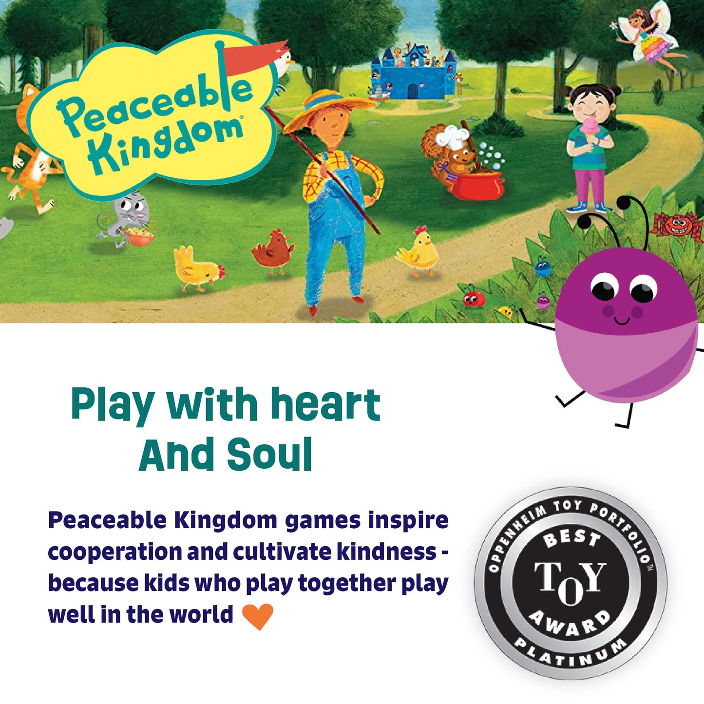 Peaceable Kingdom Snug as a Bug in a Rug — Award-Winning Cooperative Preschool Skills Builder Game for 2 to 4 Players (Ages 3+)
