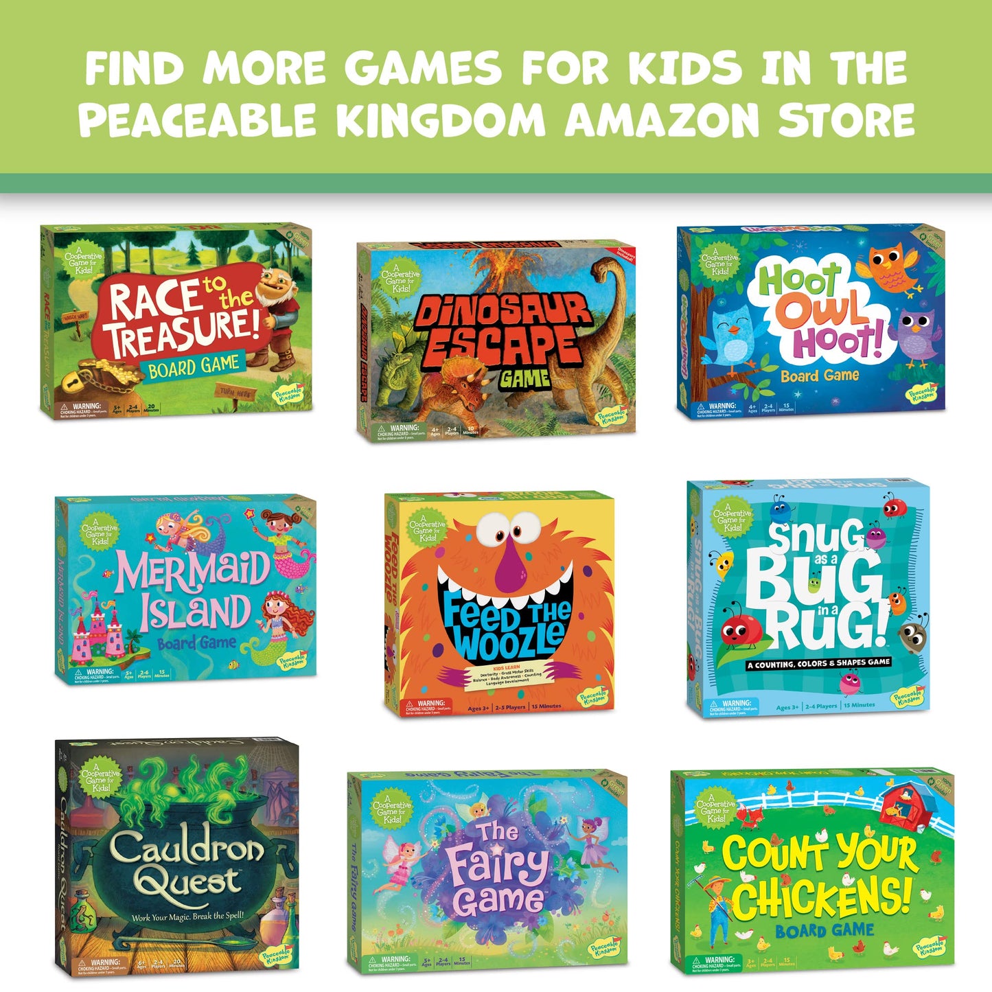 Peaceable Kingdom Acorn Soup – Cooperative Toddler Game for Ages 2–4