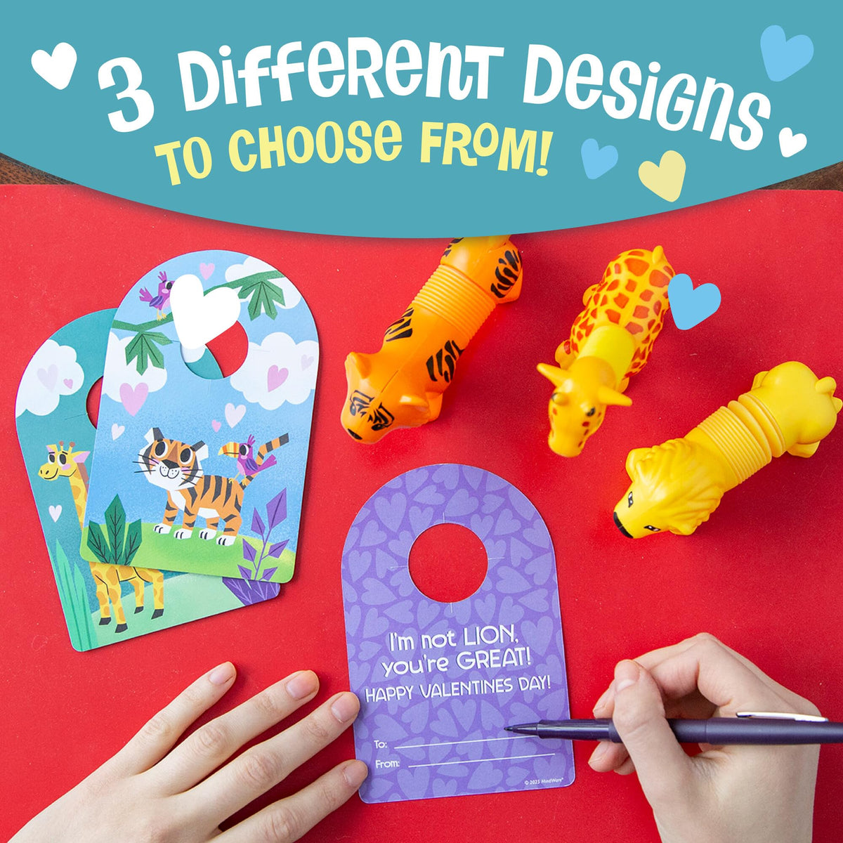 Peaceable Kingdom 6 Animal Valentine Tube Poppers – Classroom Favors