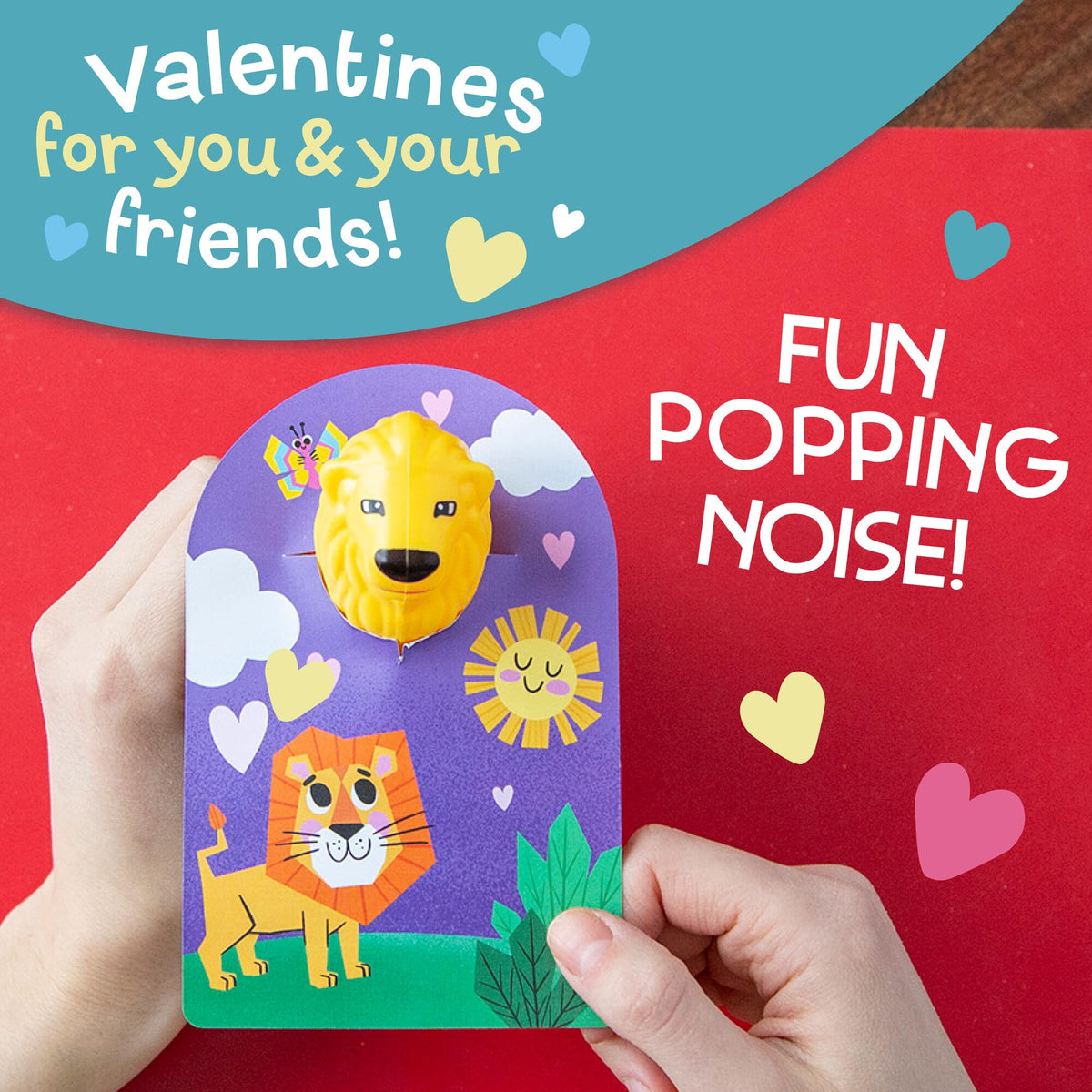 Peaceable Kingdom 6 Animal Valentine Tube Poppers – Classroom Favors