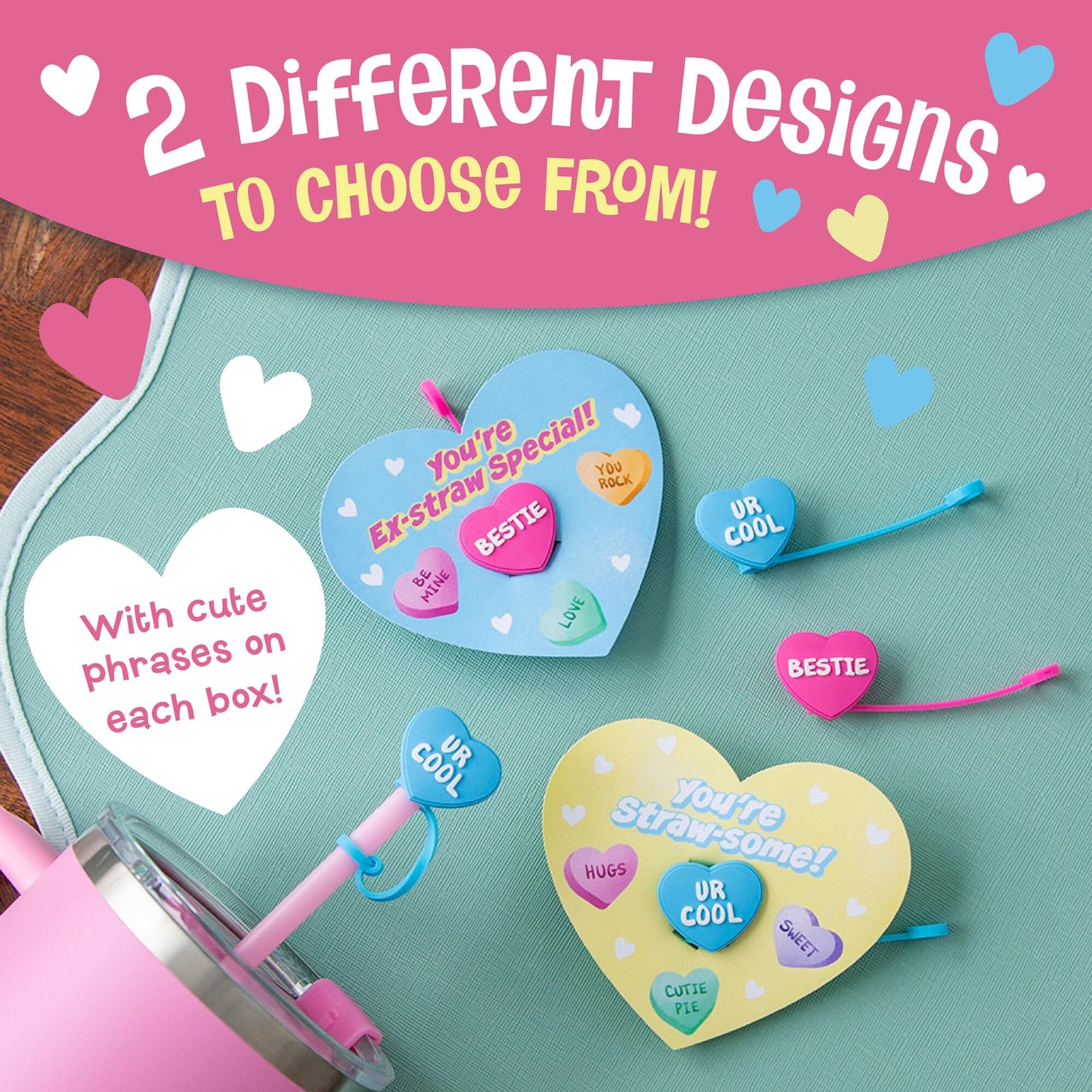 Peaceable Kingdom Valentine's Day Gift for Kids — 28 Cards with Waterproof 2.5-In Stickers and Envelopes