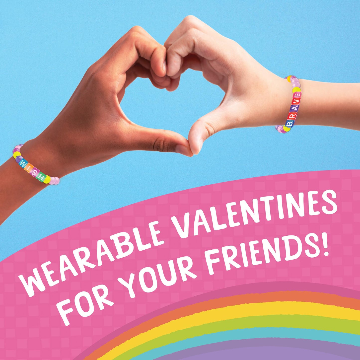 Peaceable Kingdom Valentines Box for Kids | Classroom Valentines Cards & Friendship Bracelets