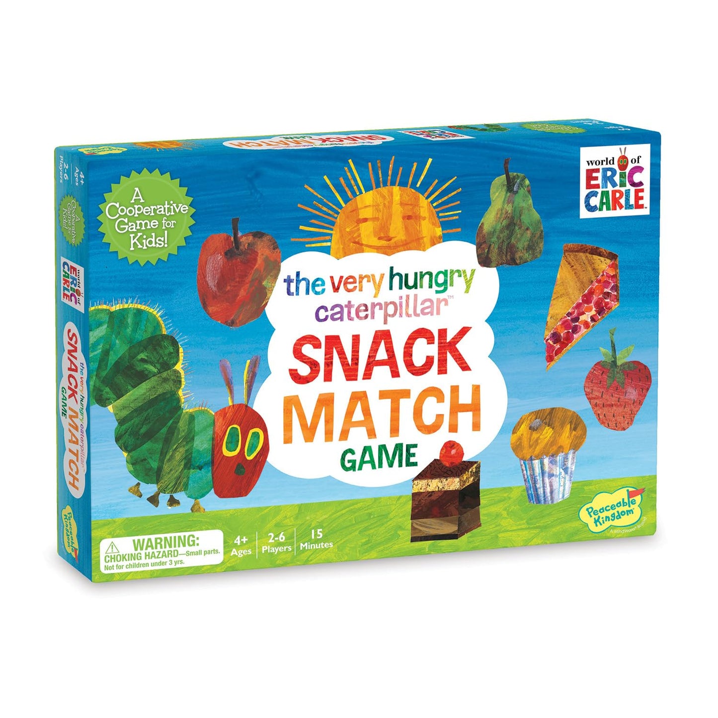 Peaceable Kingdom World of Eric Carle: The Very Hungry Caterpillar Snack Match Game – Cooperative Memory for Kids 4+ (2–6 Players)