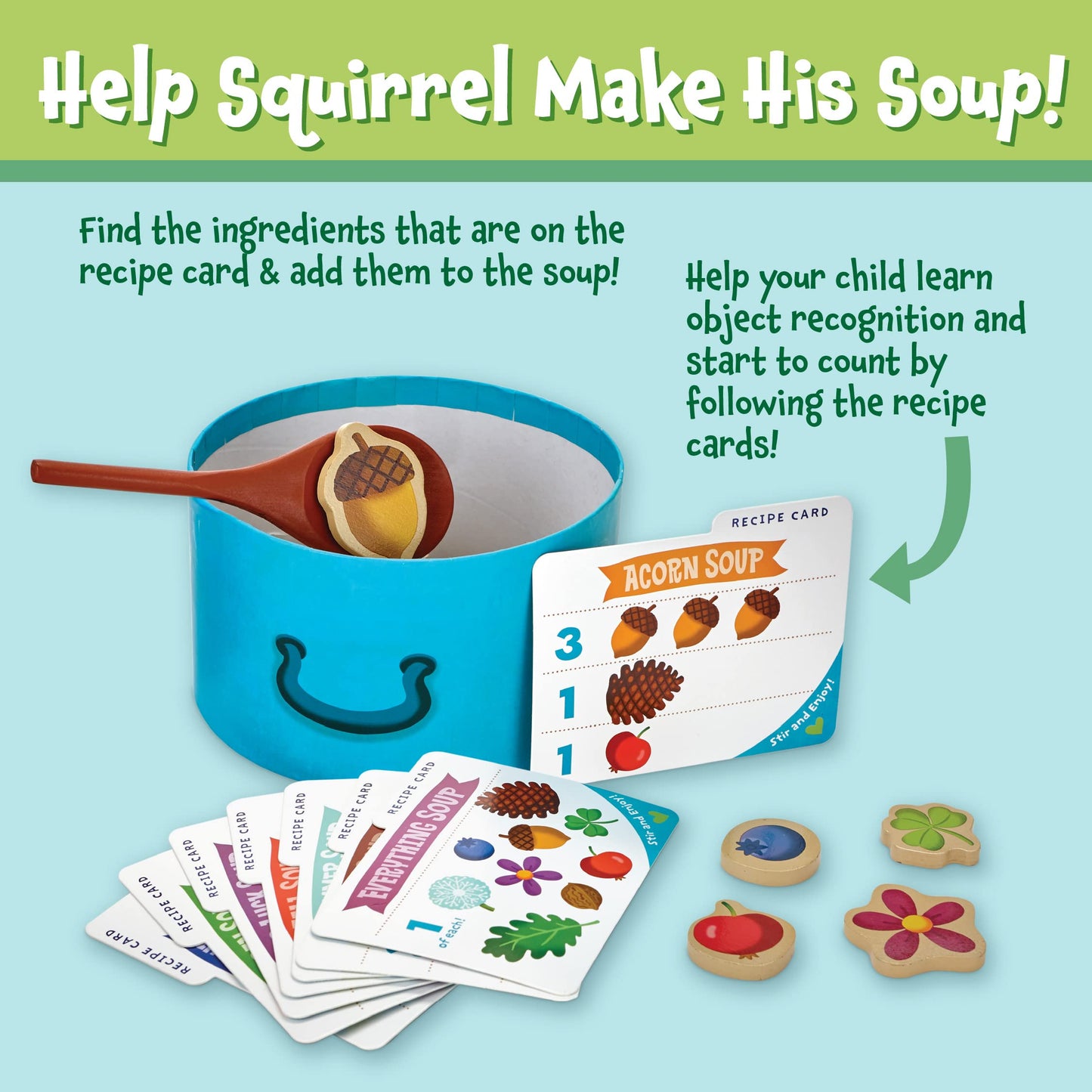 Peaceable Kingdom Acorn Soup – Cooperative Toddler Game for Ages 2–4