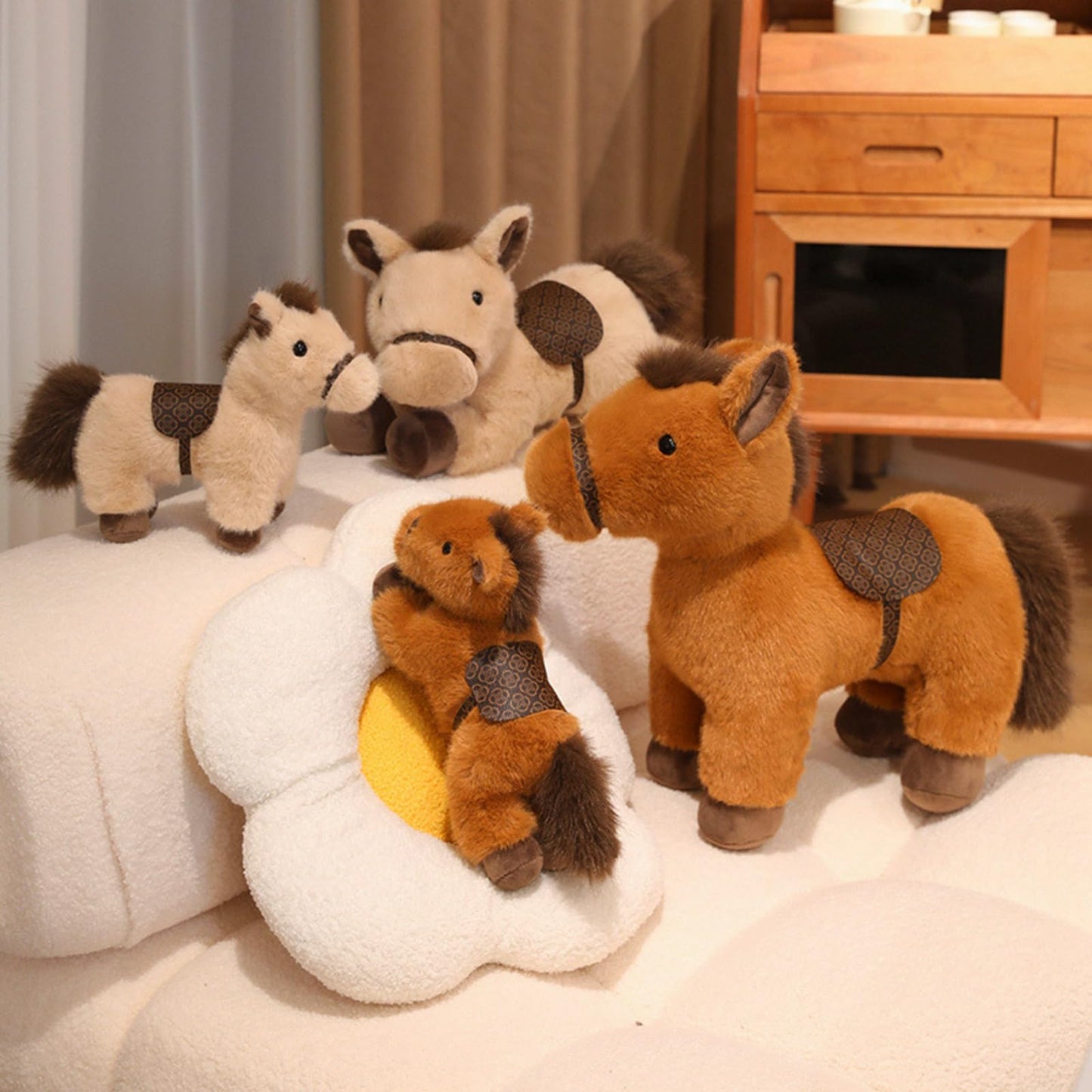 PEACH CAT 10-Inch Horse Stuffed Animal – Cute Brown Plush Toy for Kids