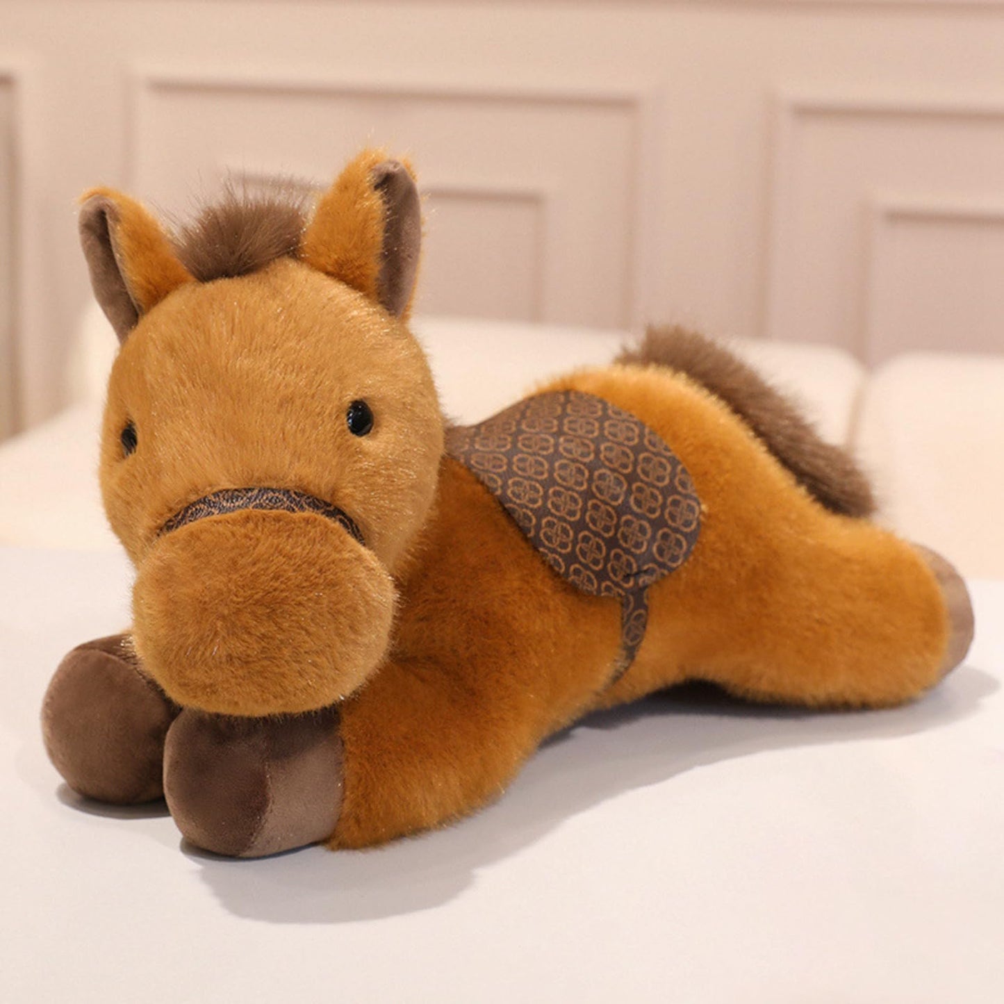 PEACH CAT 10-Inch Horse Stuffed Animal – Cute Brown Plush Toy for Kids