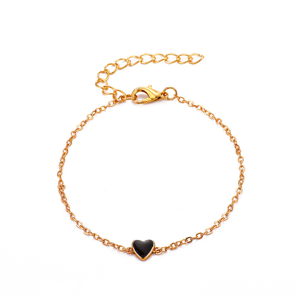 Peach Heart Bracelet, Valentine's Day Gift