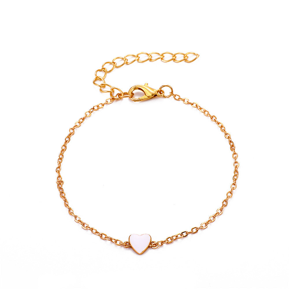 Peach Heart Bracelet, Valentine's Day Gift