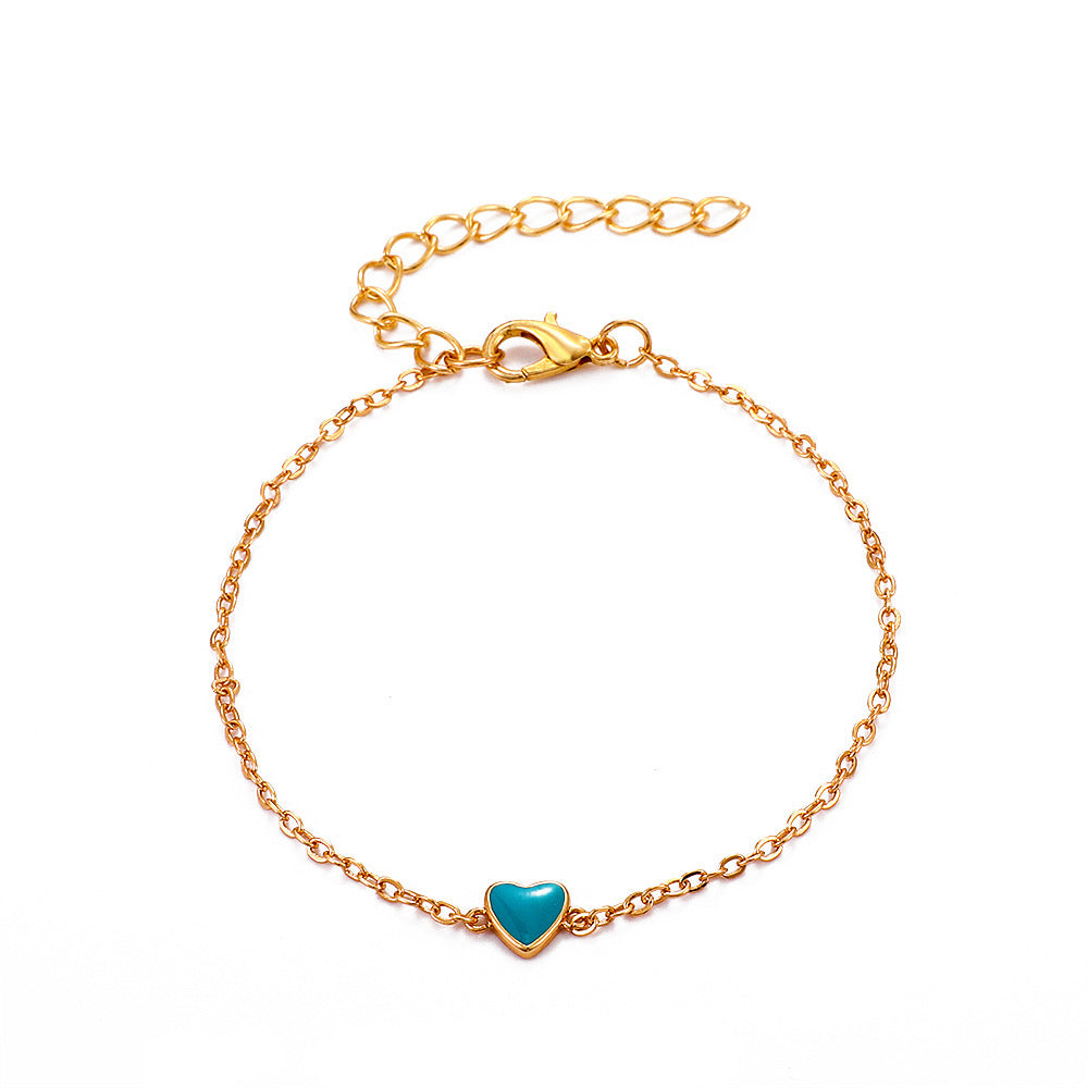 Peach Heart Bracelet, Valentine's Day Gift