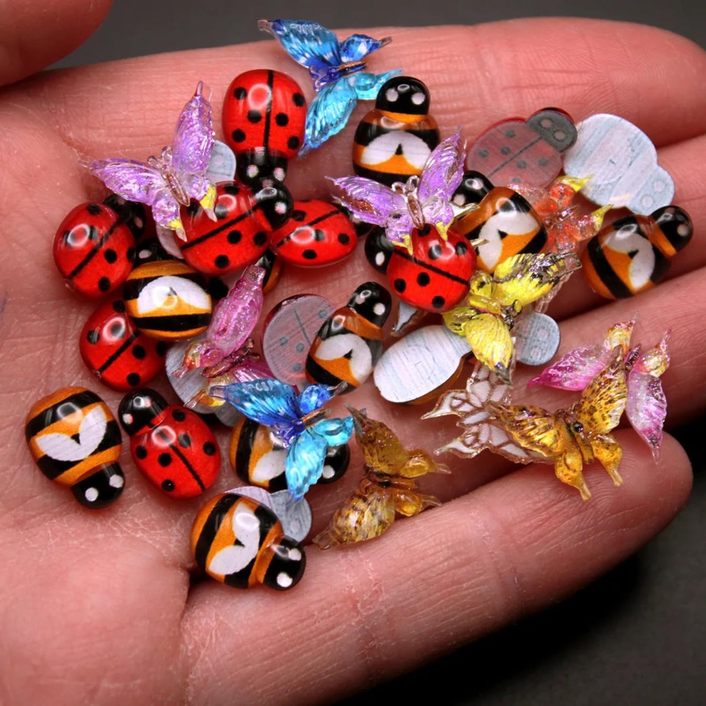 Peachcor Miniature Resin Insect Set – 32 PCS for Fairy Gardens, Dollhouses & Terrariums