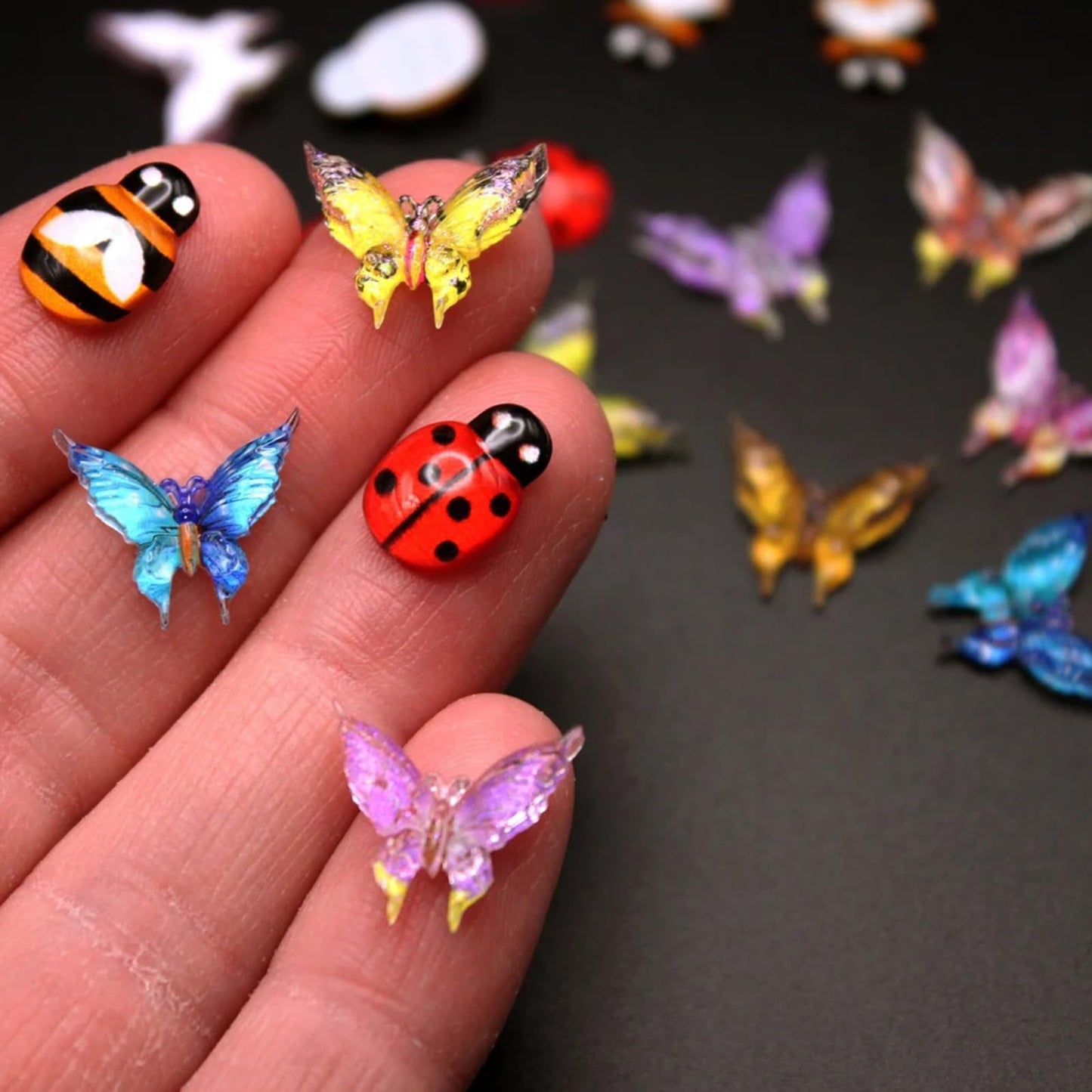 Peachcor Miniature Resin Insect Set – 32 PCS for Fairy Gardens, Dollhouses & Terrariums